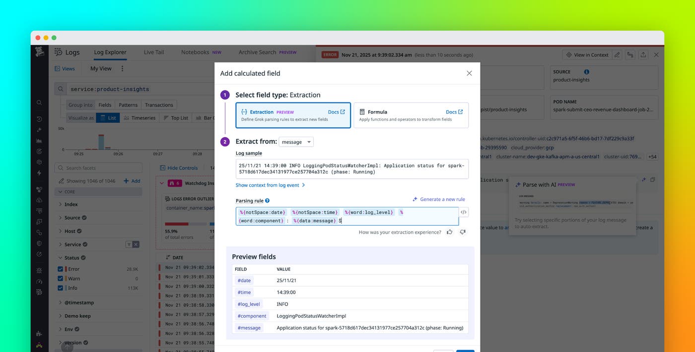 Accelerate investigations with AI-powered log parsing Accelerate investigations with AI-powered log parsing