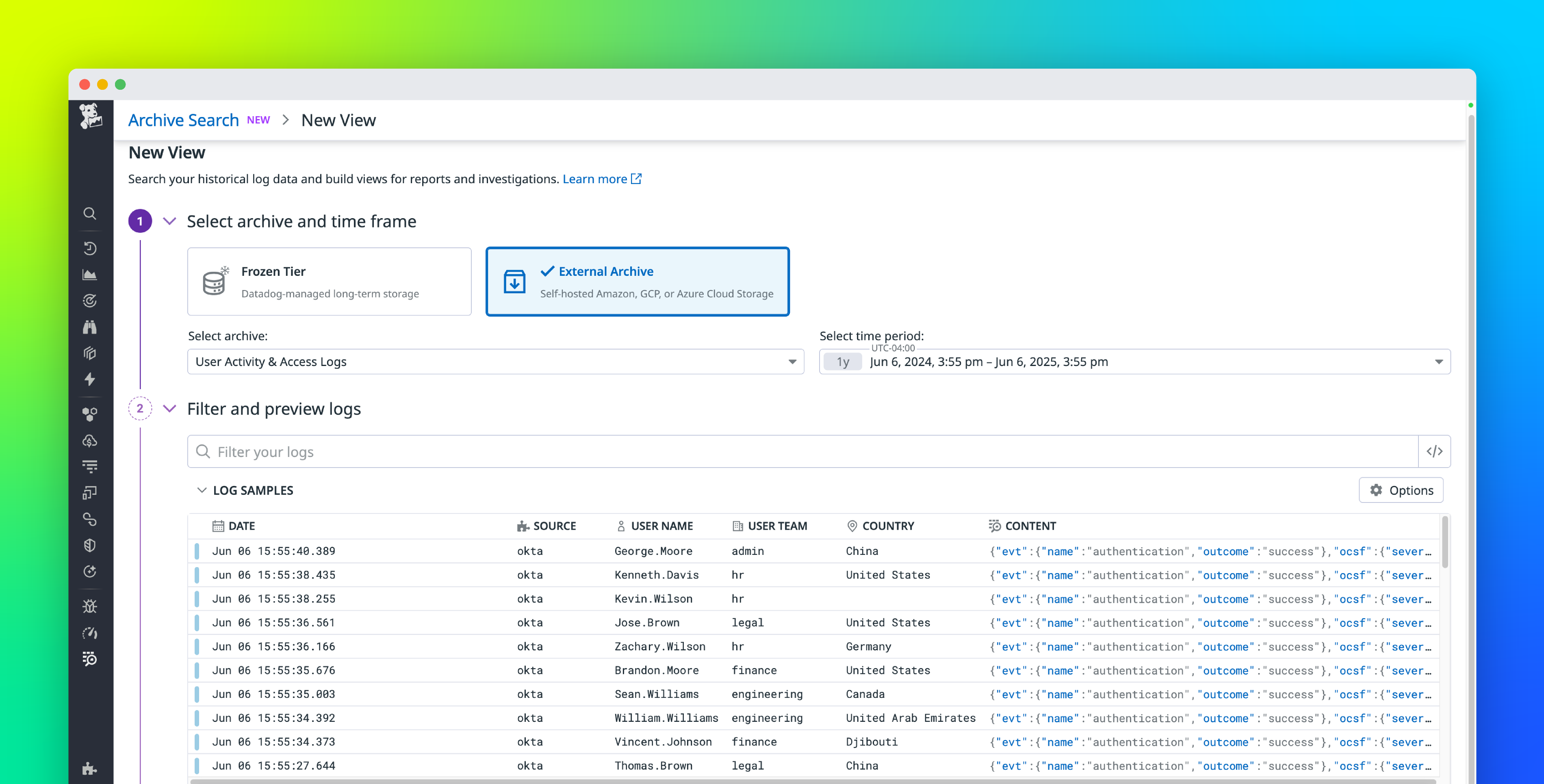 Search your historical logs more efficiently with Datadog Archive Search