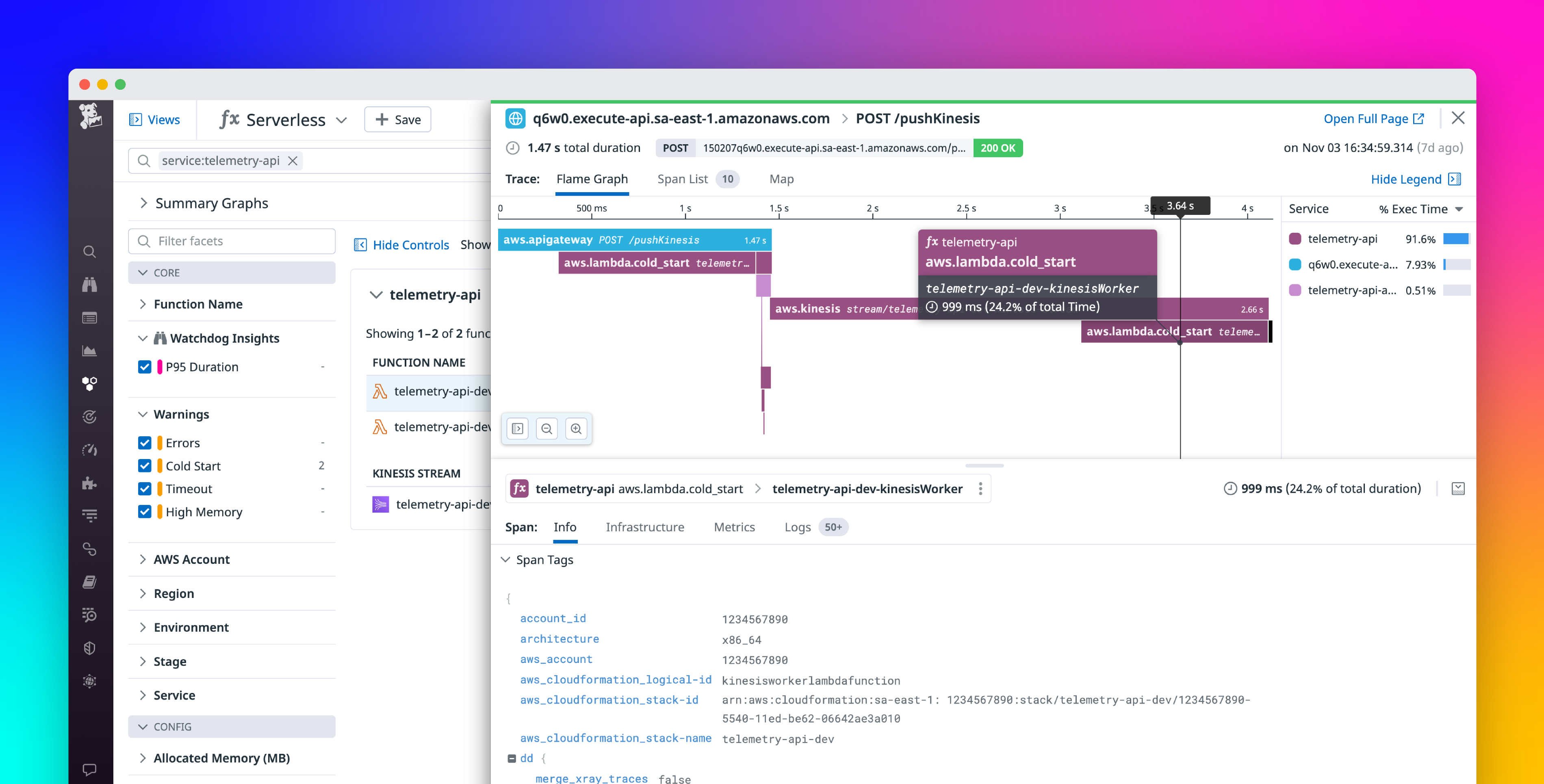 Expanded Datadog Lambda extension capabilities with the AWS Lambda Telemetry API