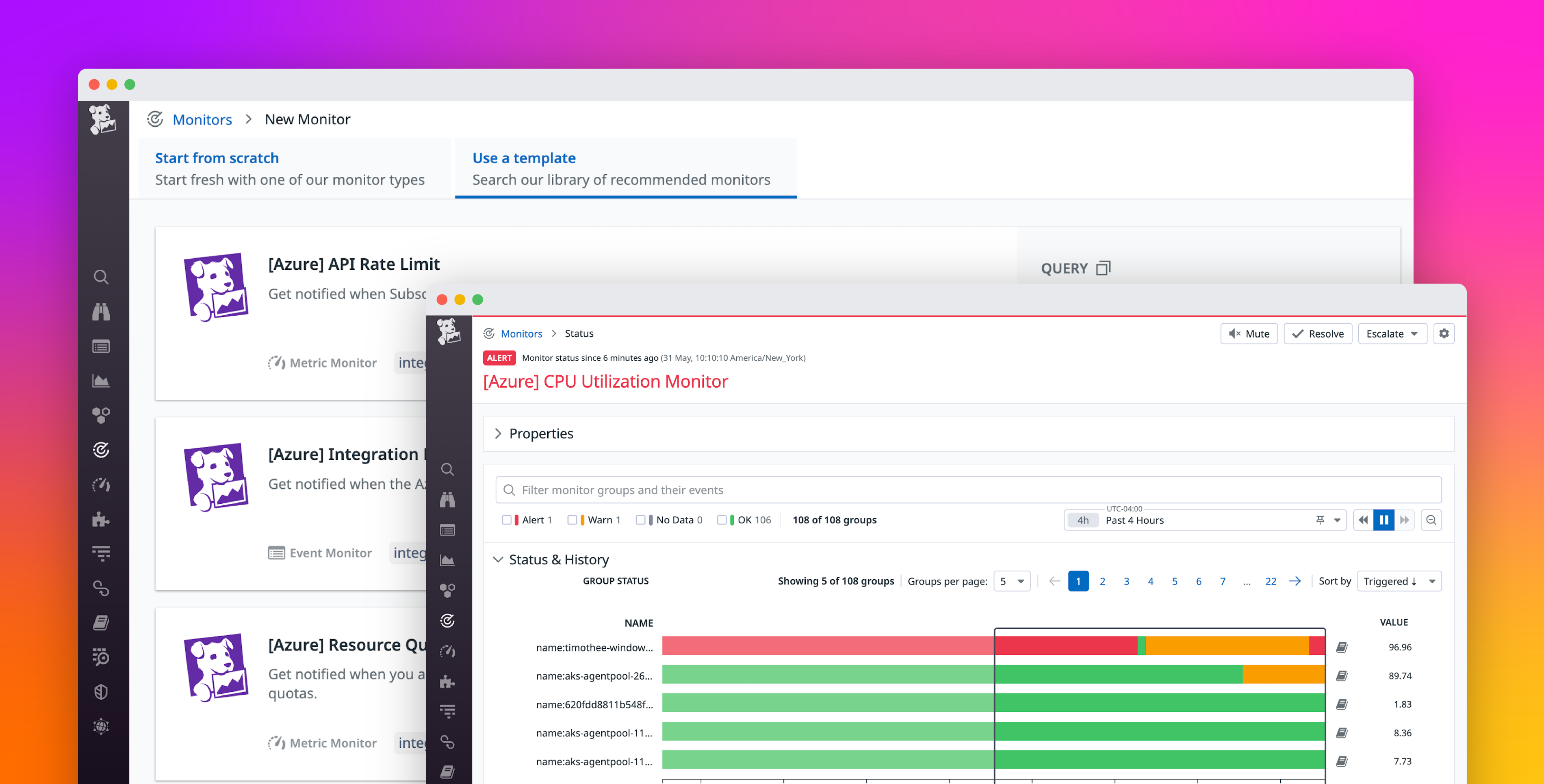 Enable preconfigured alerts with Recommended Monitors for Azure