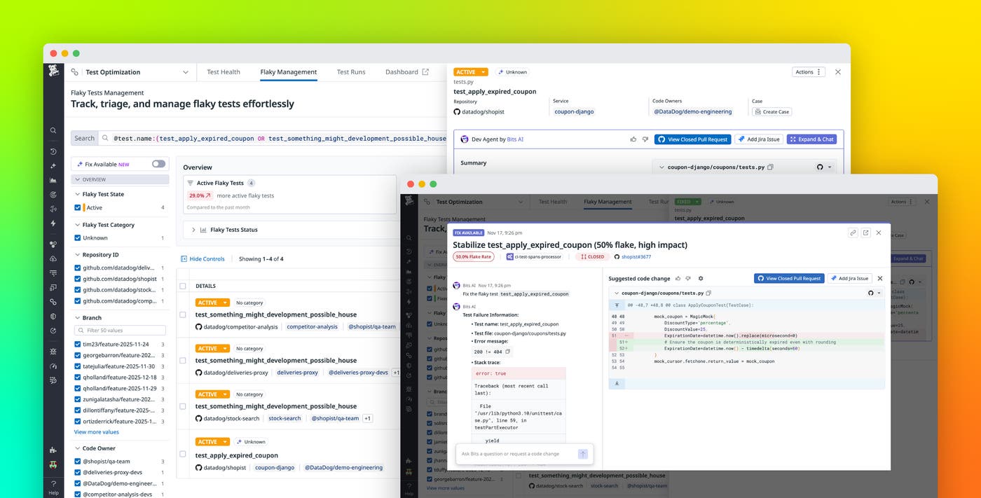 Automate flaky test fixes with the Bits AI Dev Agent and Test Optimization Automate flaky test fixes with the Bits AI Dev Agent and Test Optimization