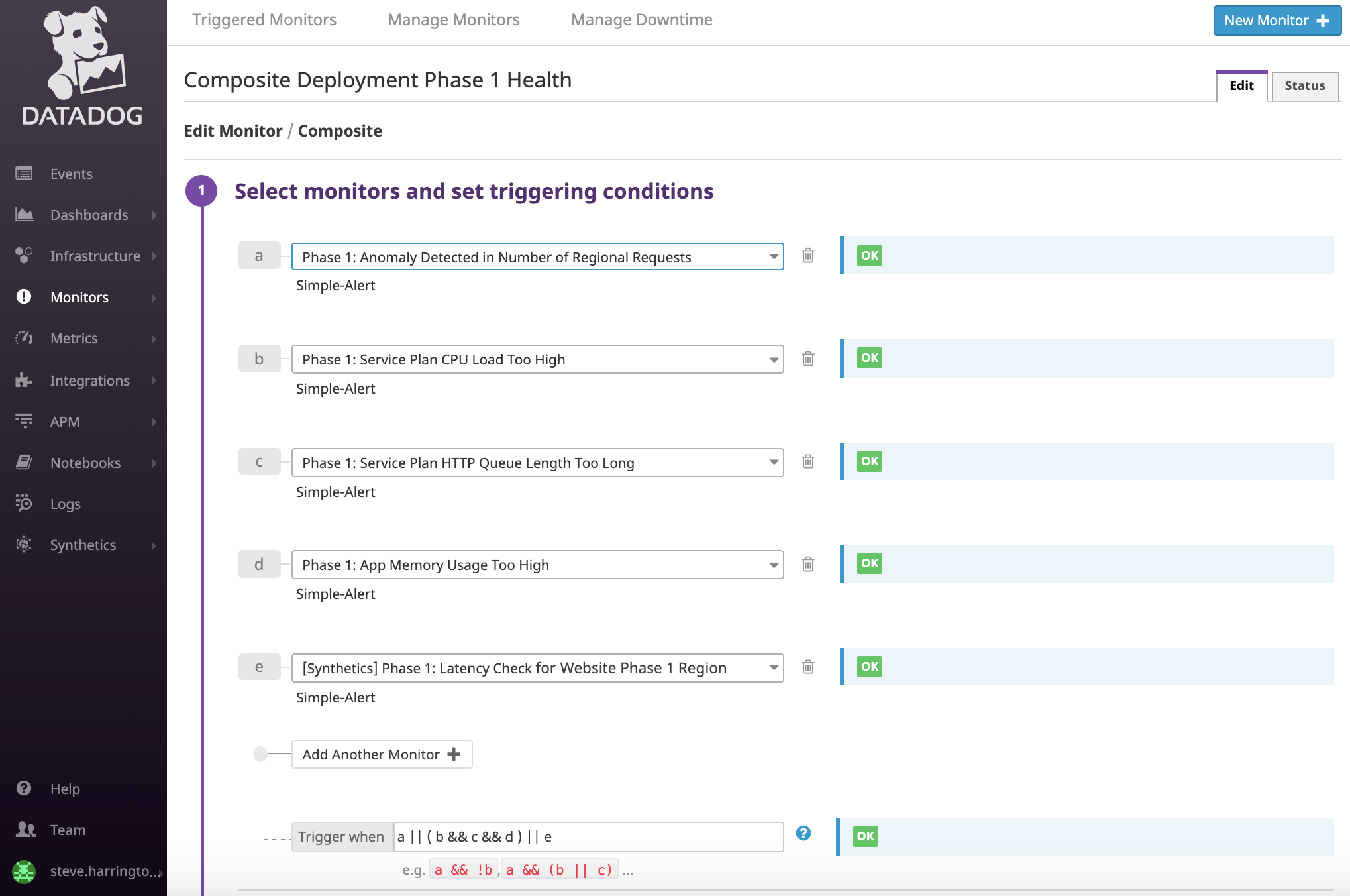 Create composite monitors to track deployment health
