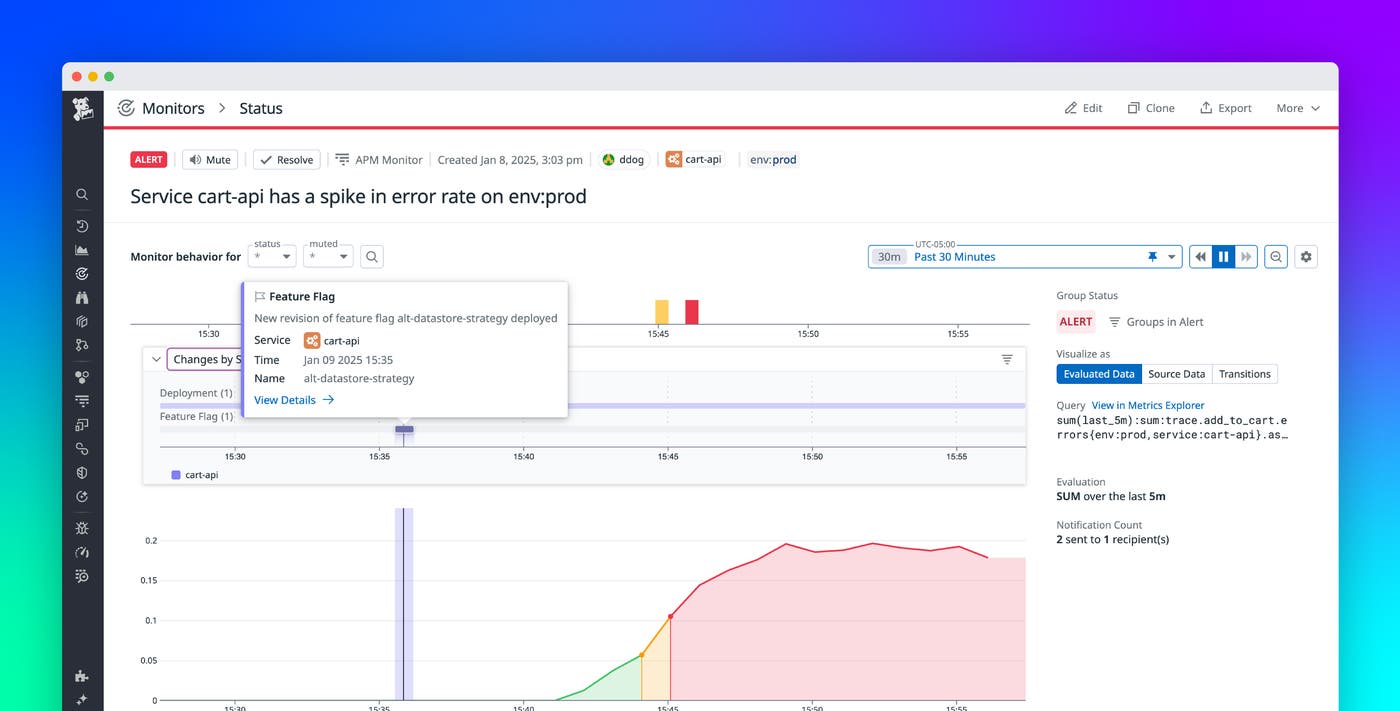 Unify visibility into changes to your services and dependencies with Datadog Change Tracking Unify visibility into changes to your services and dependencies with Datadog Change Tracking