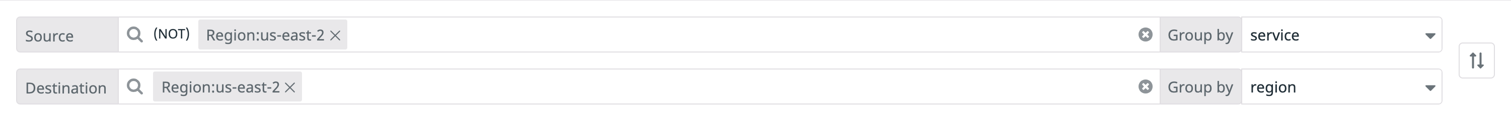 You can use the Network Page query bars to show certain cases, such as unexpected cross-regional traffic.