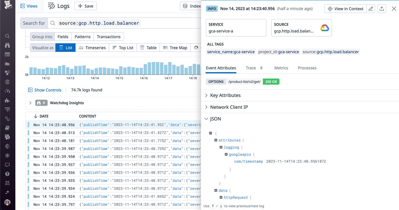 Google Cloud Armor log in Datadog Google Cloud Armor log in Datadog