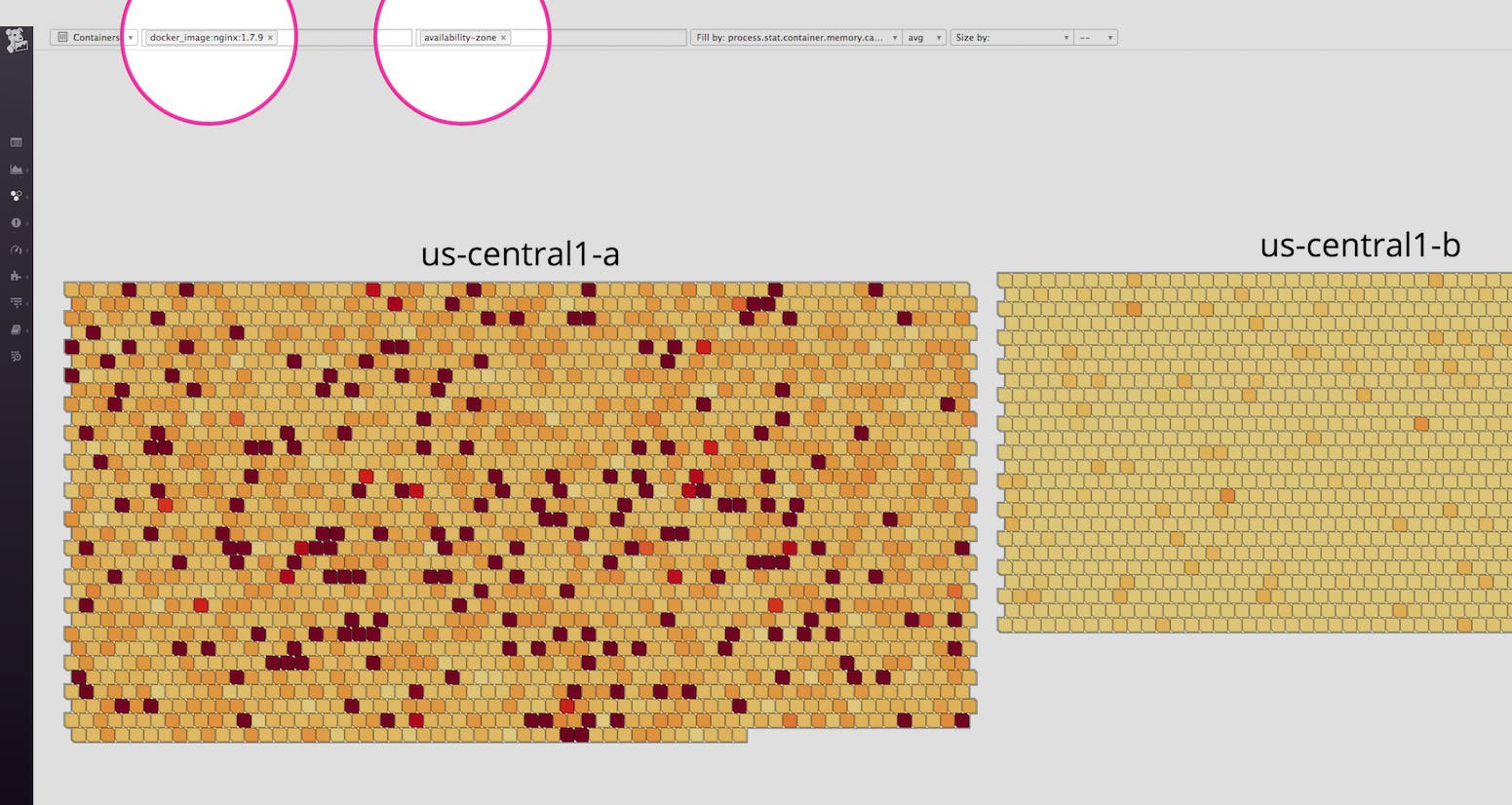 Container Visibility Map Introducing the container map view in Datadog | Datadog
