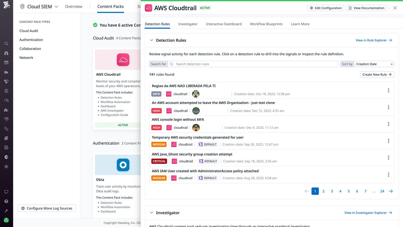 Signals Trends toggle of Threat Detection widget Signals Trends toggle of Threat Detection widget