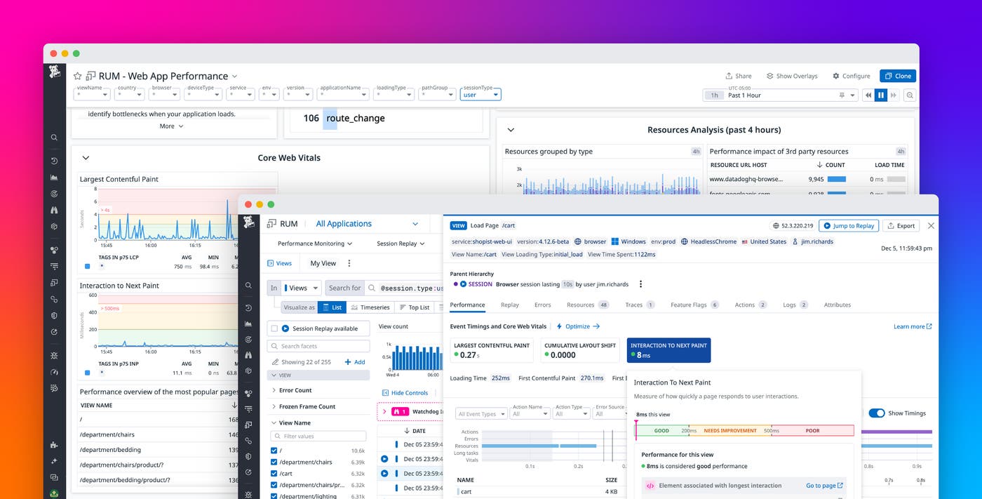 Monitor Core Web Vitals with Datadog RUM and Synthetic Monitoring Monitor Core Web Vitals with Datadog RUM and Synthetic Monitoring