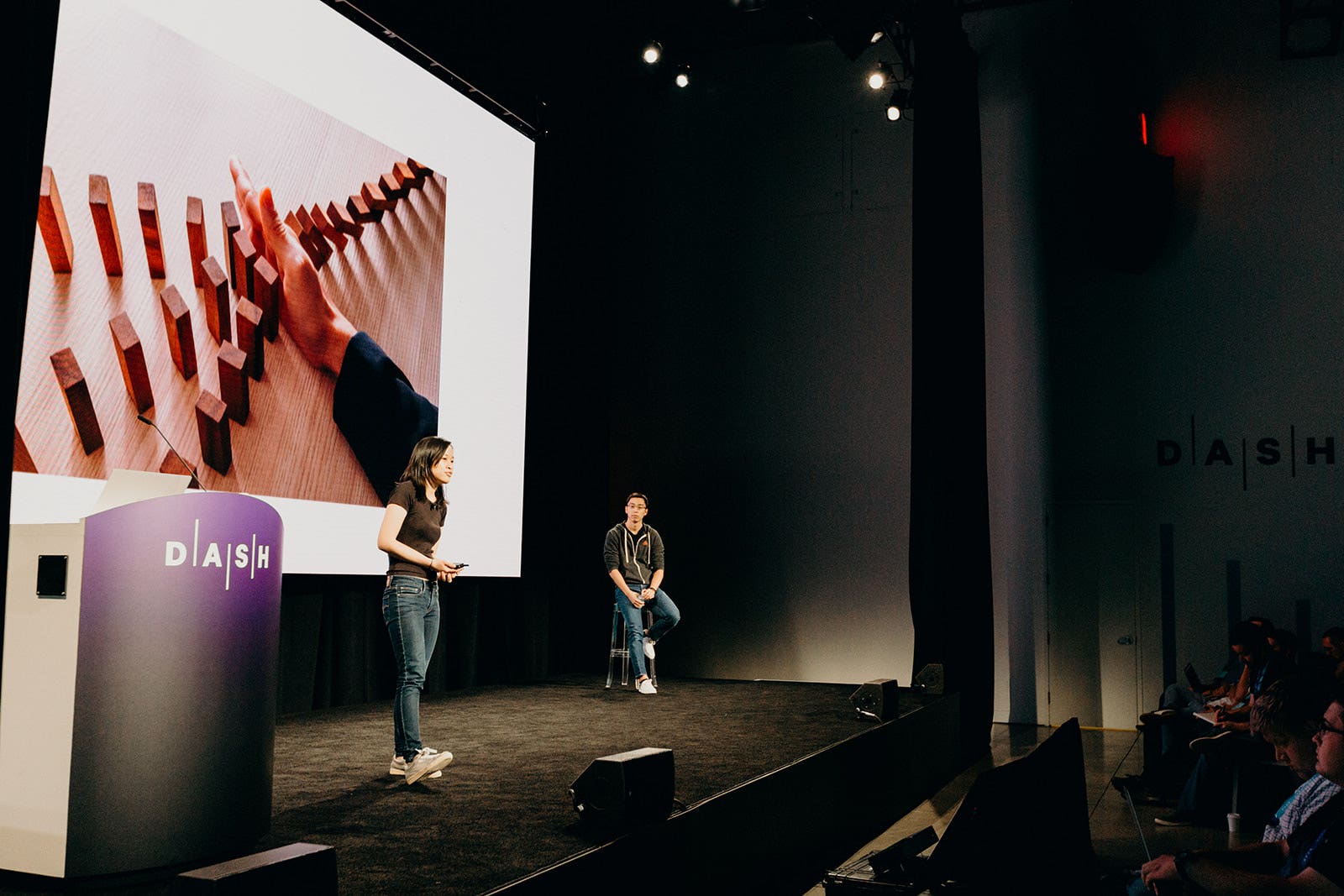 Airbnb's Tiffany Low speaking at Dash 2018