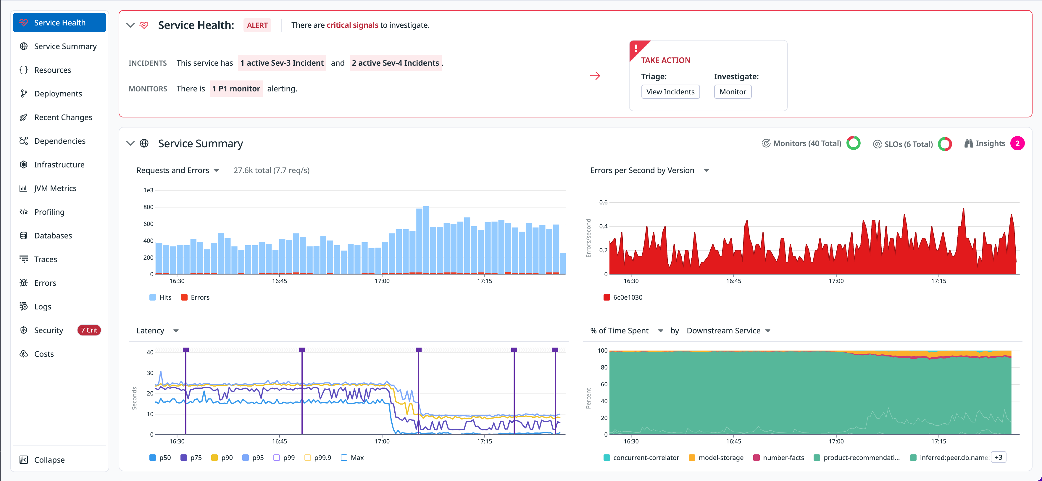Speed up troubleshooting with opinionated service pages