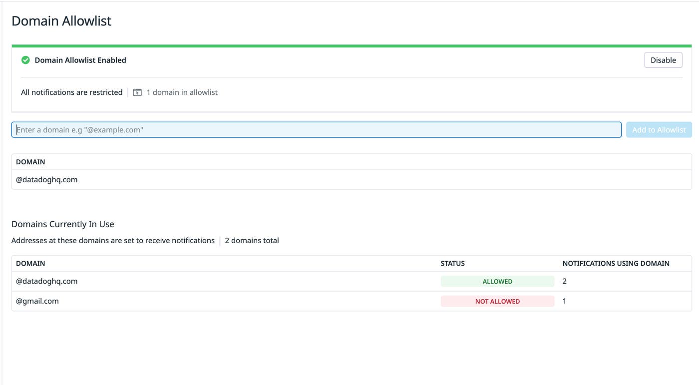 Secure email notifications to trusted domains Secure email notifications to trusted domains