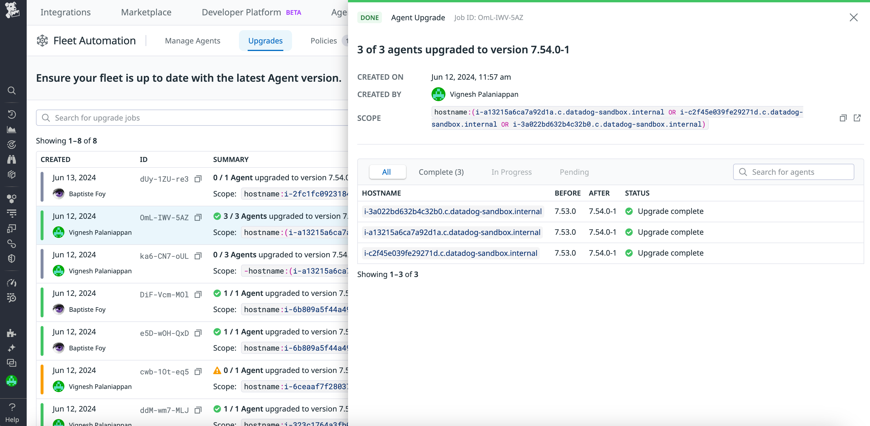 Upgrade your Datadog Agents from one location with Fleet Automation