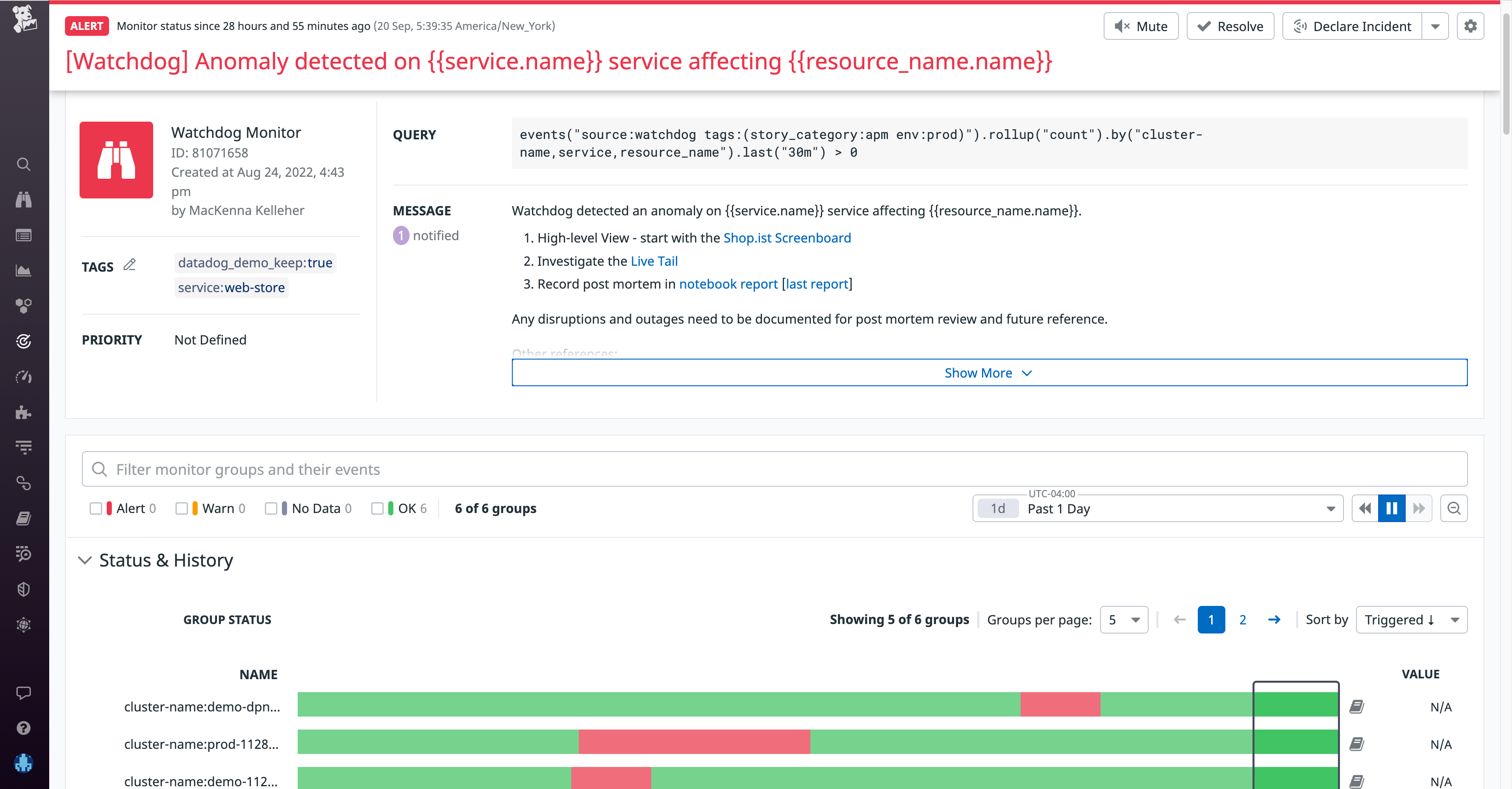 Create Log Anomaly Detection-powered monitors