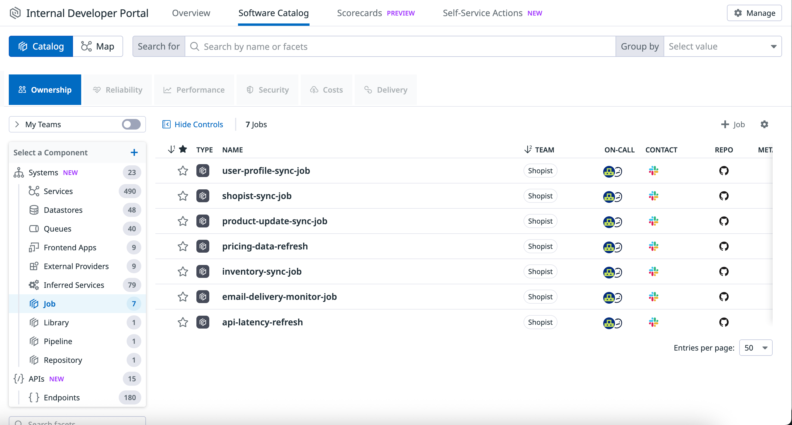 Create custom entities in Datadog Software Catalog