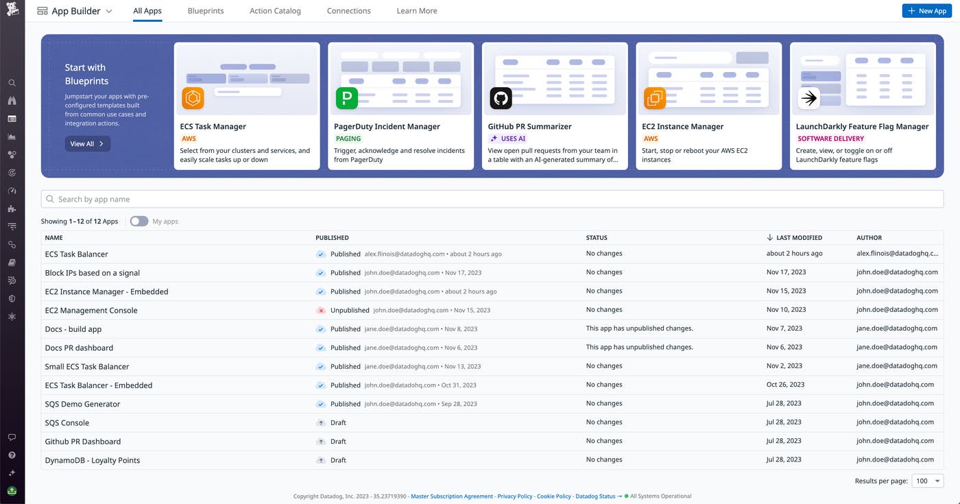Browse for published apps in the App Builder list view Browse for published apps in the App Builder list view