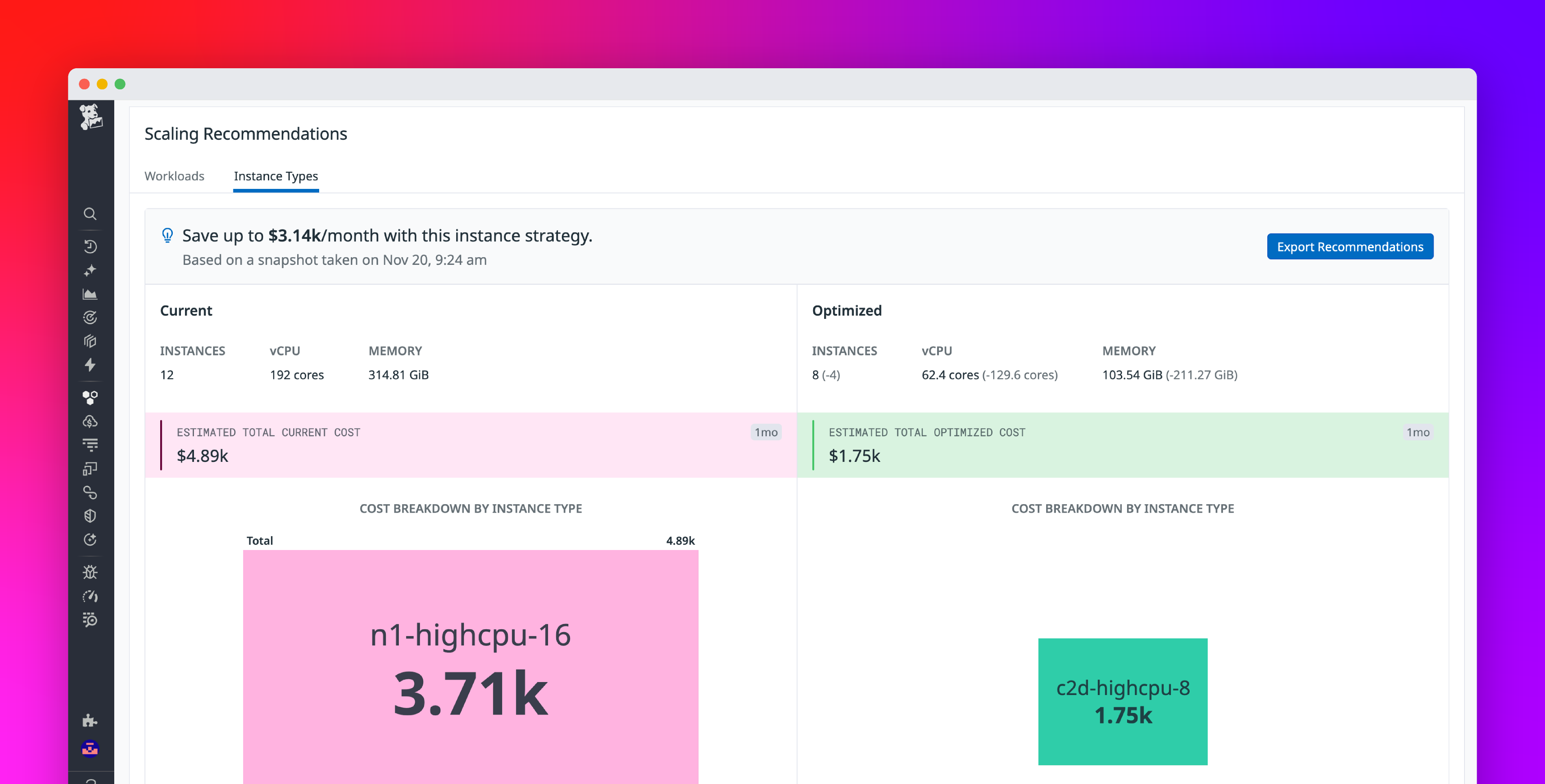 Optimize Kubernetes cluster cost with Datadog Cluster Autoscaler