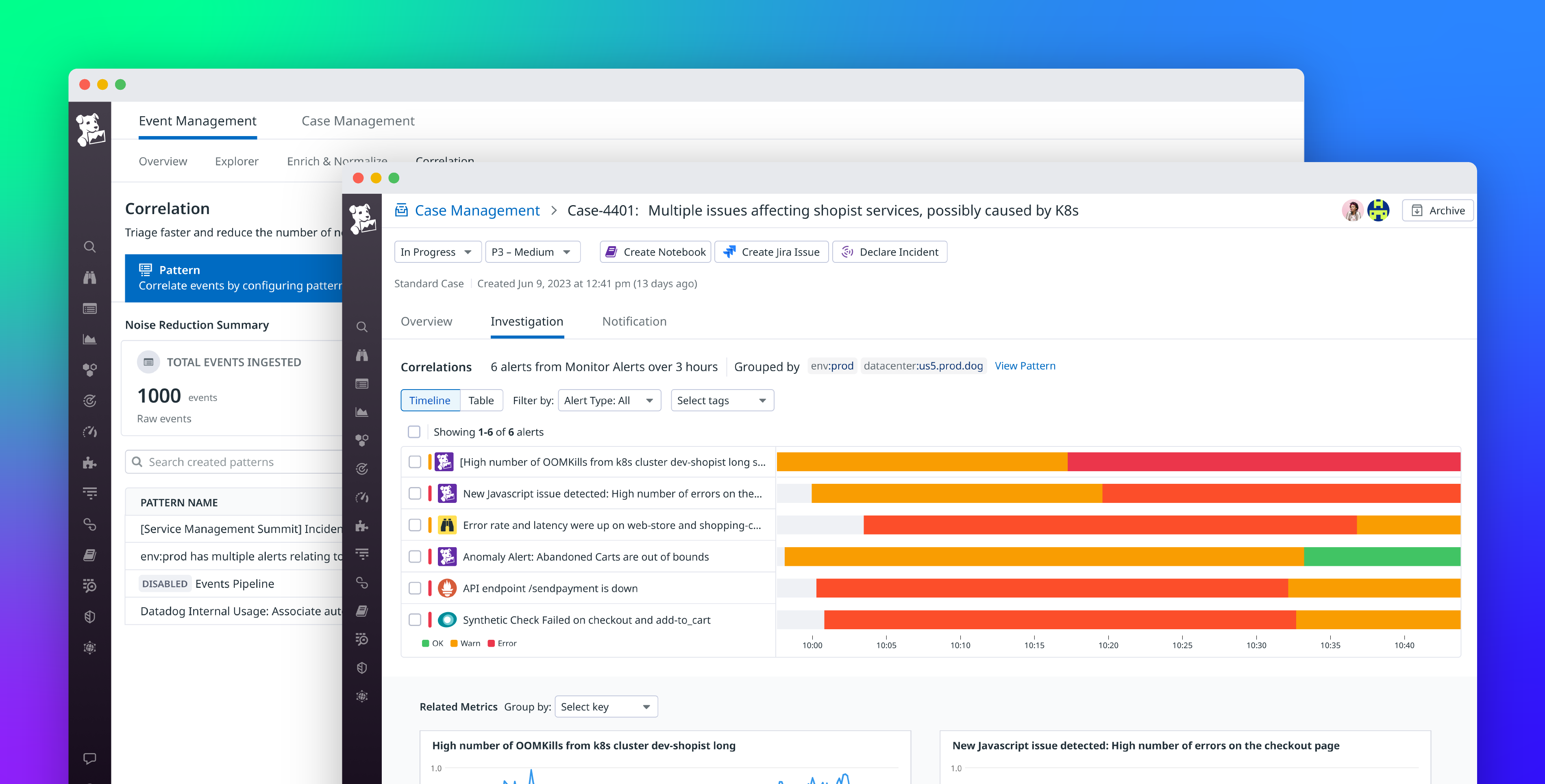 Aggregate, correlate, and act on alerts faster with AIOps-powered Event Management