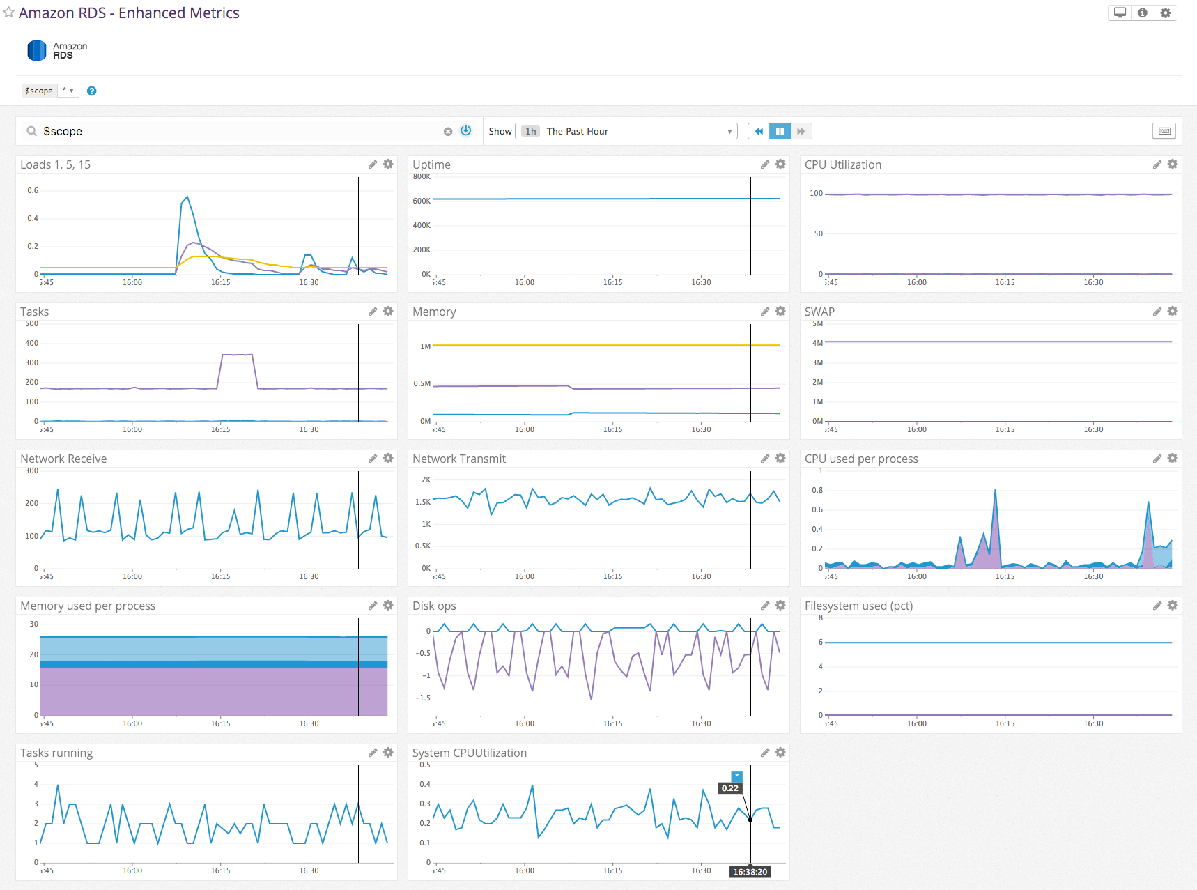 Datadog's RDS enhanced integration.