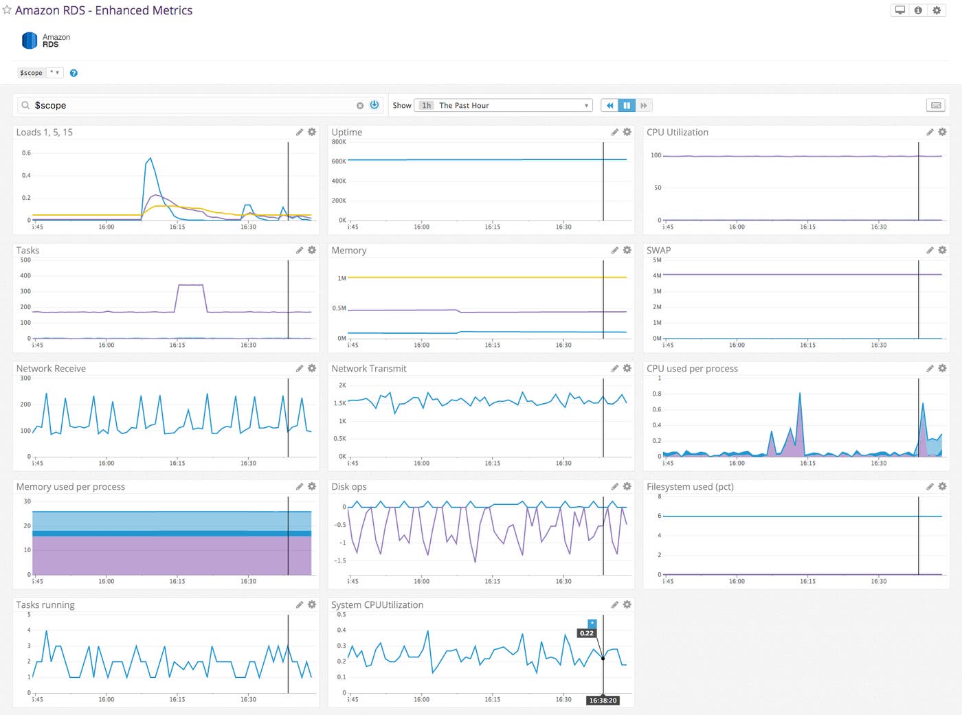 Datadog's RDS enhanced integration. Datadog's RDS enhanced integration.