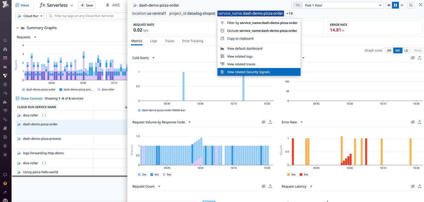 Datadog's Google Cloud Run integration Datadog's Google Cloud Run integration