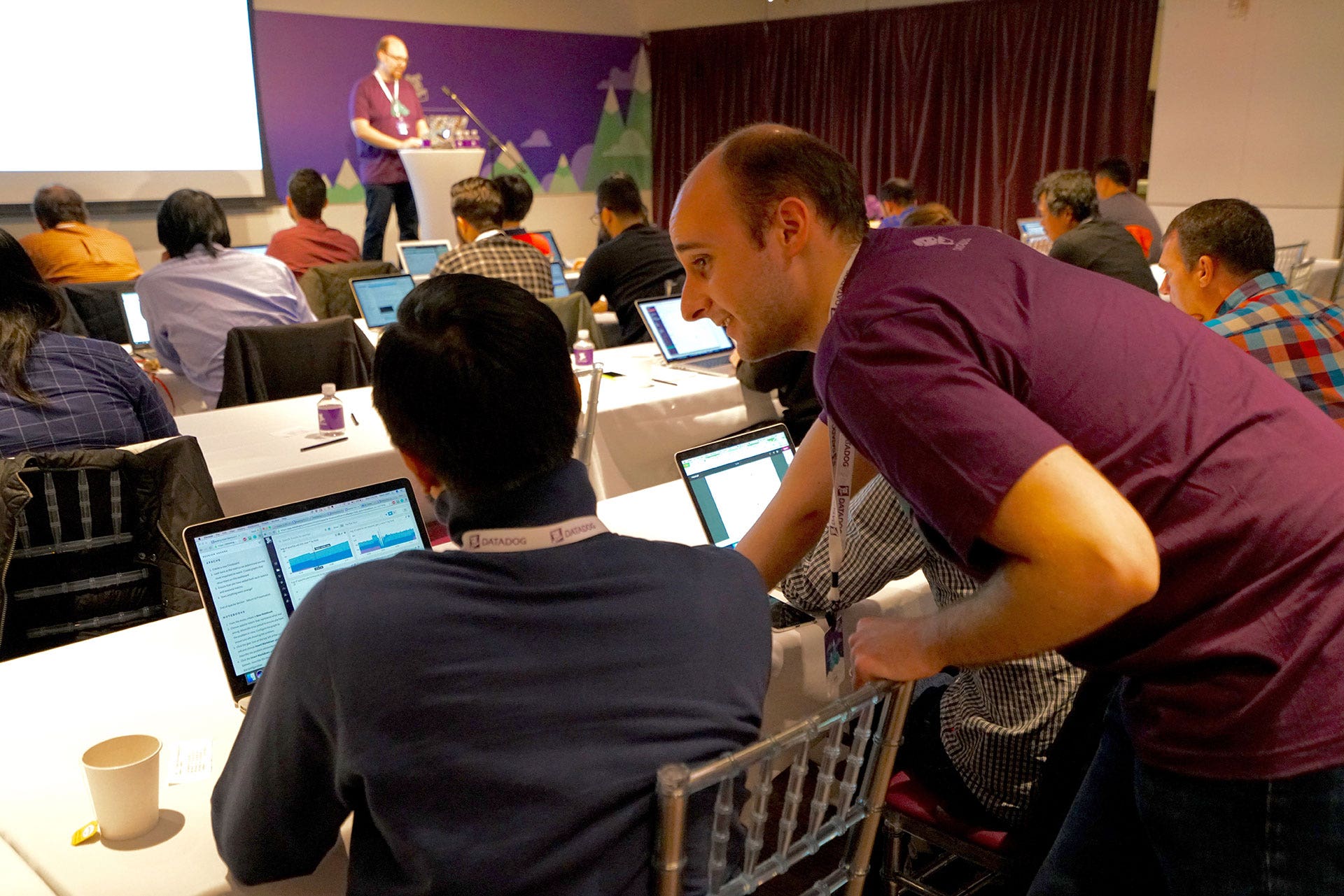 Get hands-on training from Datadog engineers in workshops.
