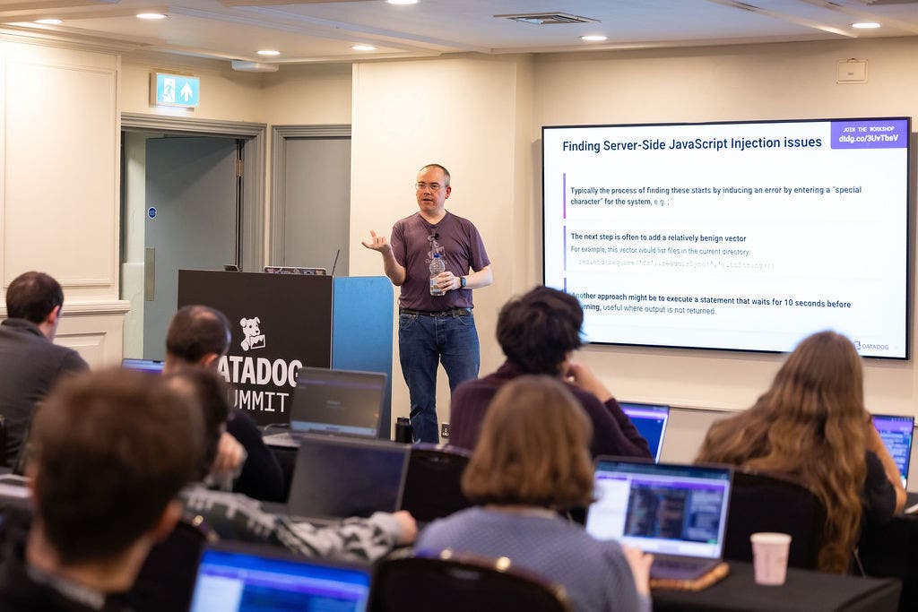 Get hands-on training from Datadog engineers in workshops.