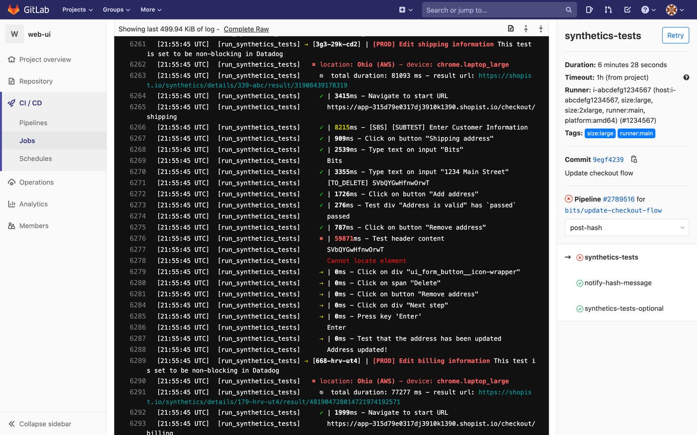 Visualize your test results in your CI/CD platform. Visualize your test results in your CI/CD platform.
