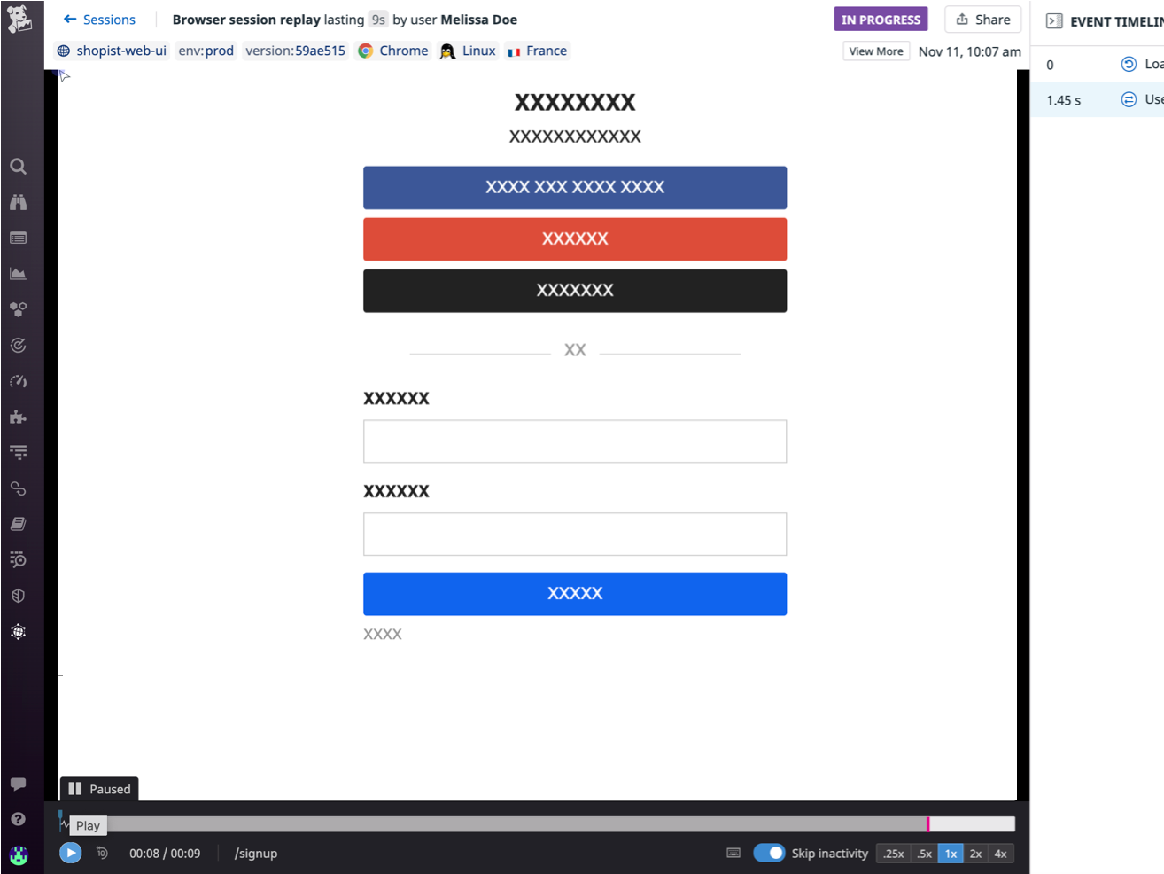 The mask privacy setting provides the highest level of security by obfuscating all text and input fields.