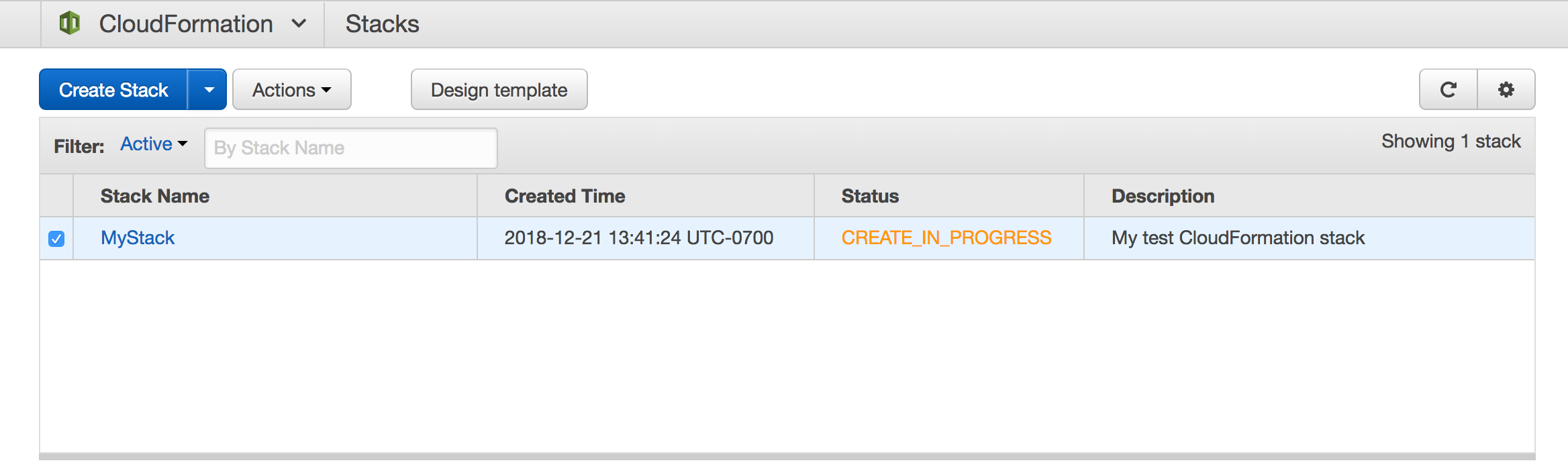The AWS console shows your stack creation in progress.
