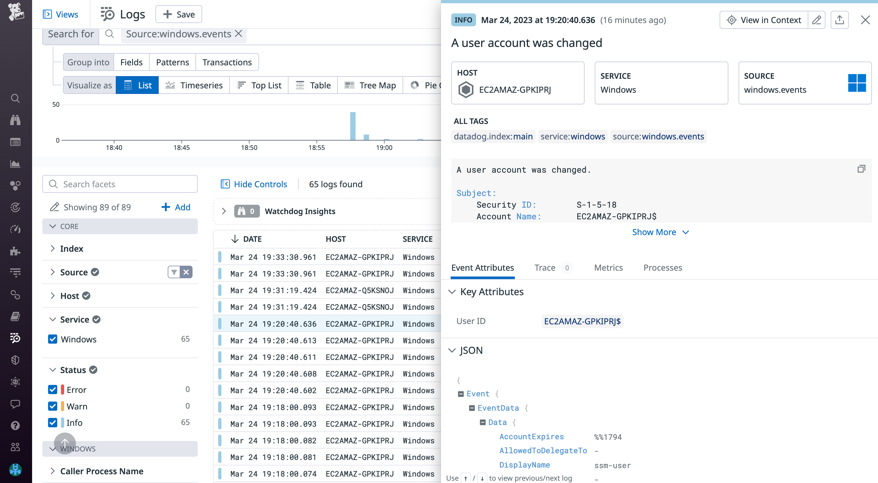 Stay notified of key security changes by monitoring Windows event logs.