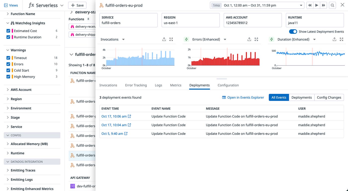 View Lambda metrics with Datadog Serverless Monitoring View Lambda metrics with Datadog Serverless Monitoring