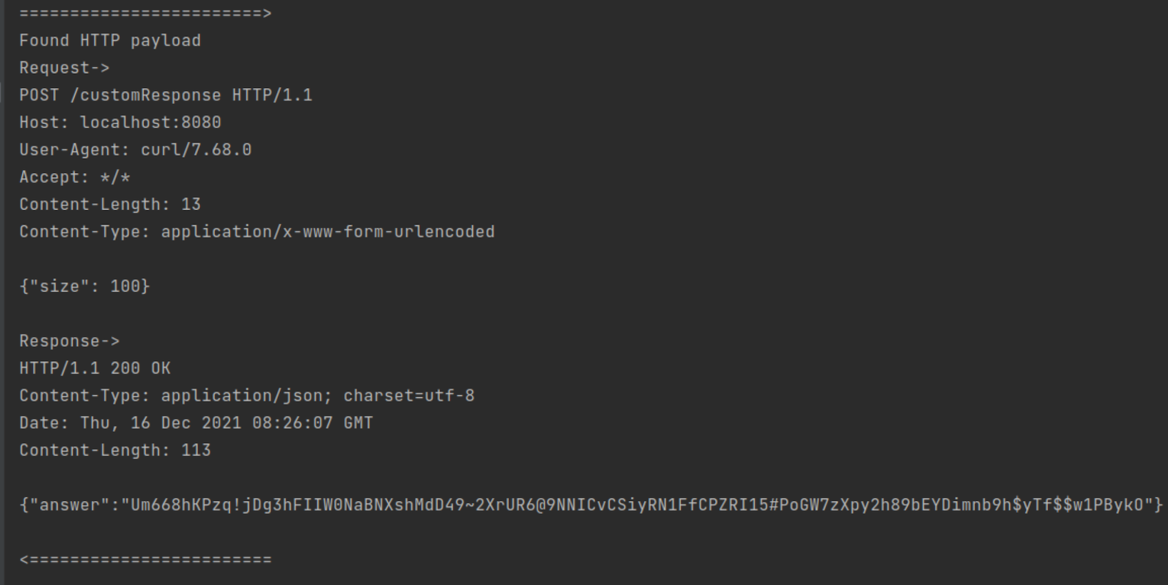 network capture output