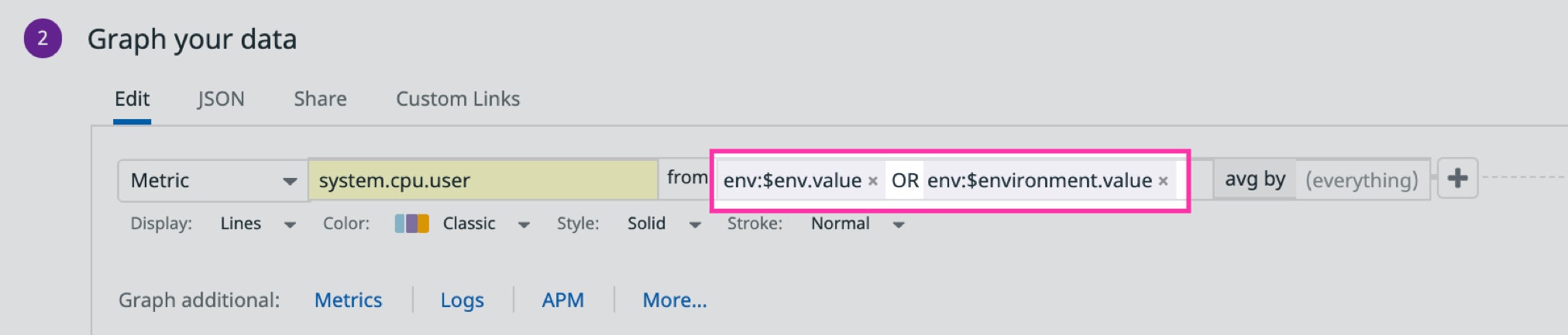 Using the new syntax, you can form graph queries that account for conflicts in your tagging convention(s).