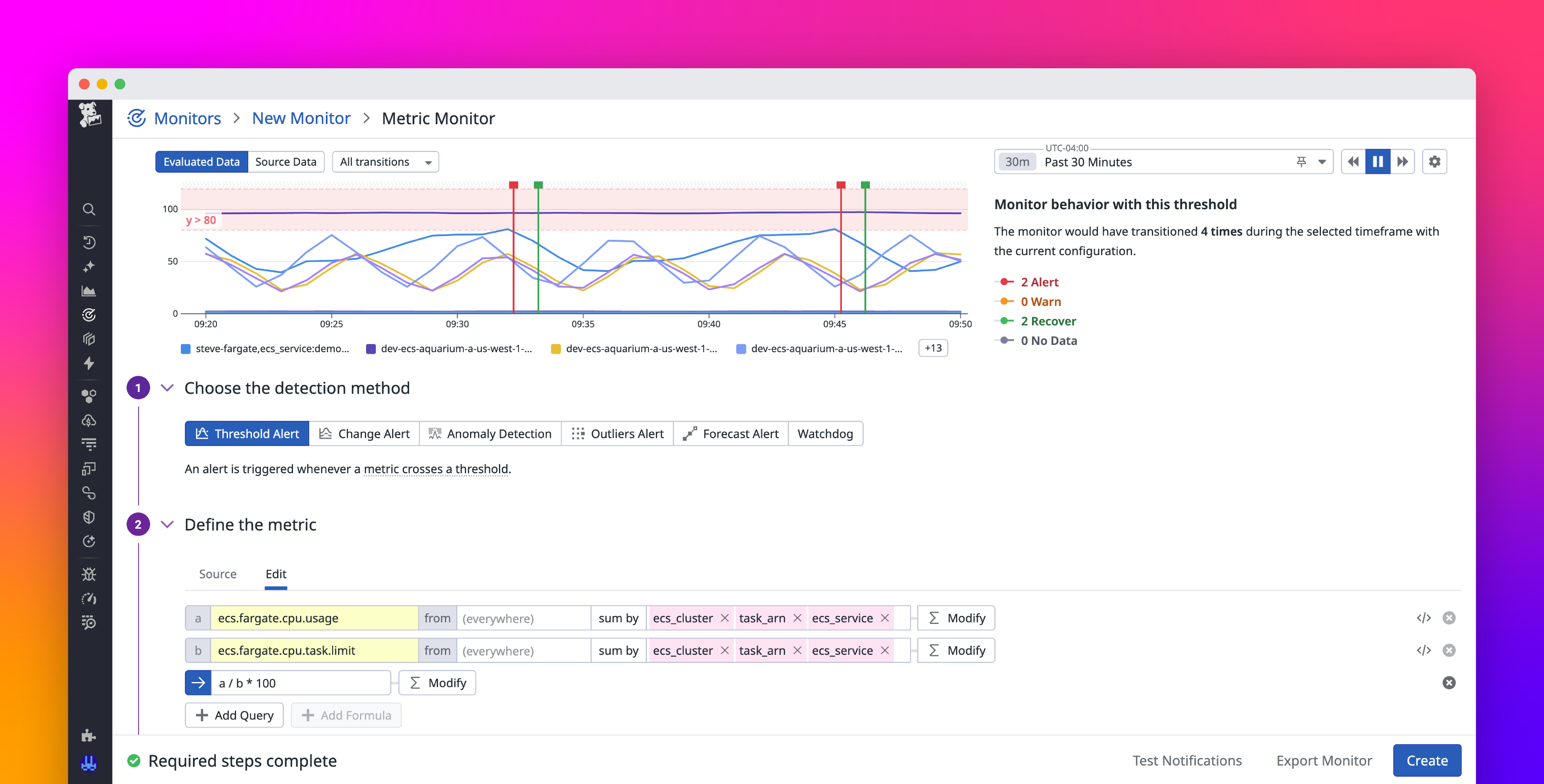 Catch and remediate ECS issues faster with default monitors and the ECS Explorer