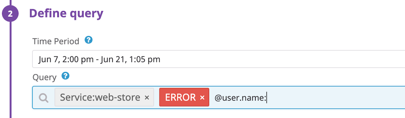 Select a time range down to the minute to only index the logs you want