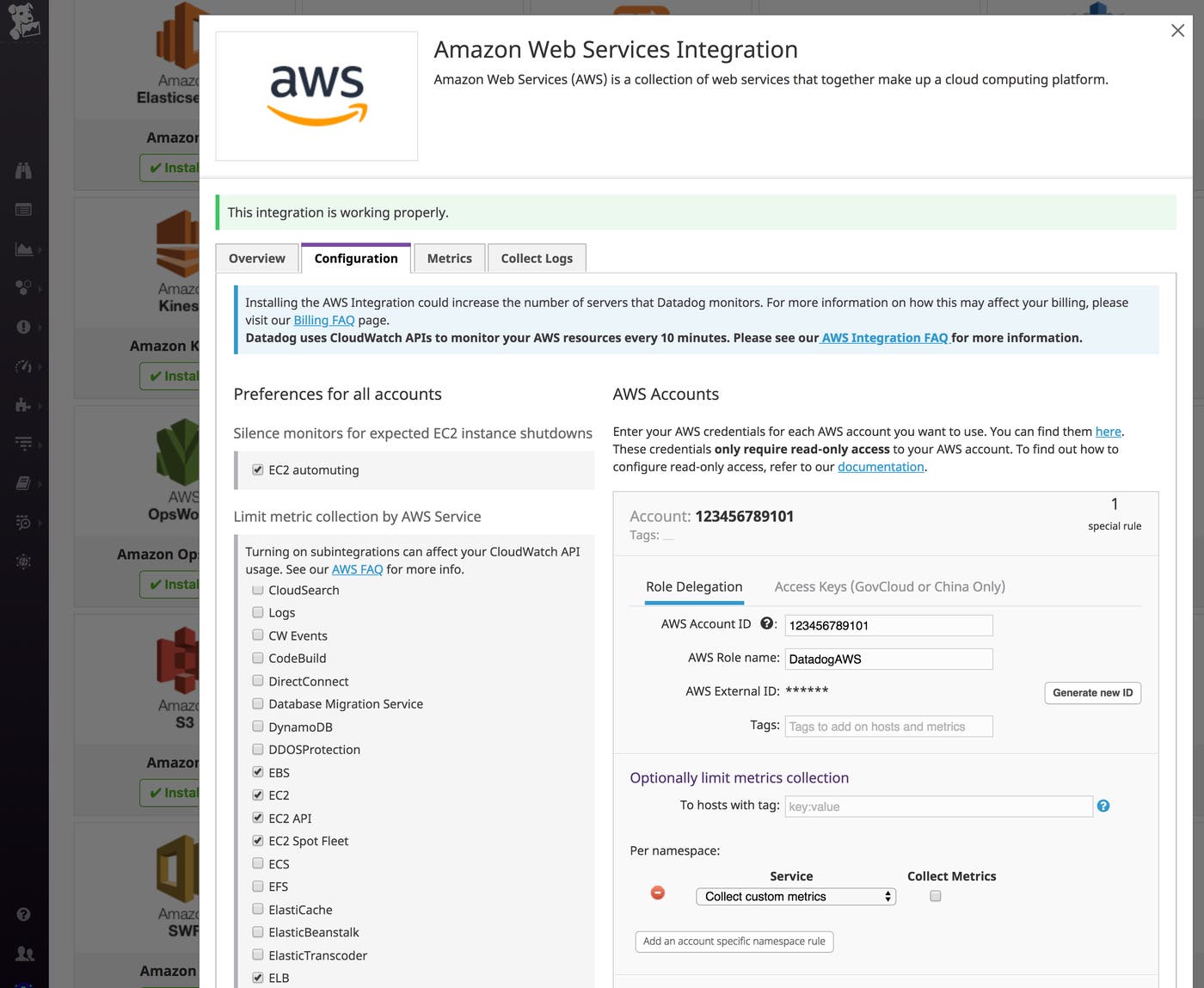 EKS monitoring with Datadog AWS integration EKS monitoring with Datadog AWS integration
