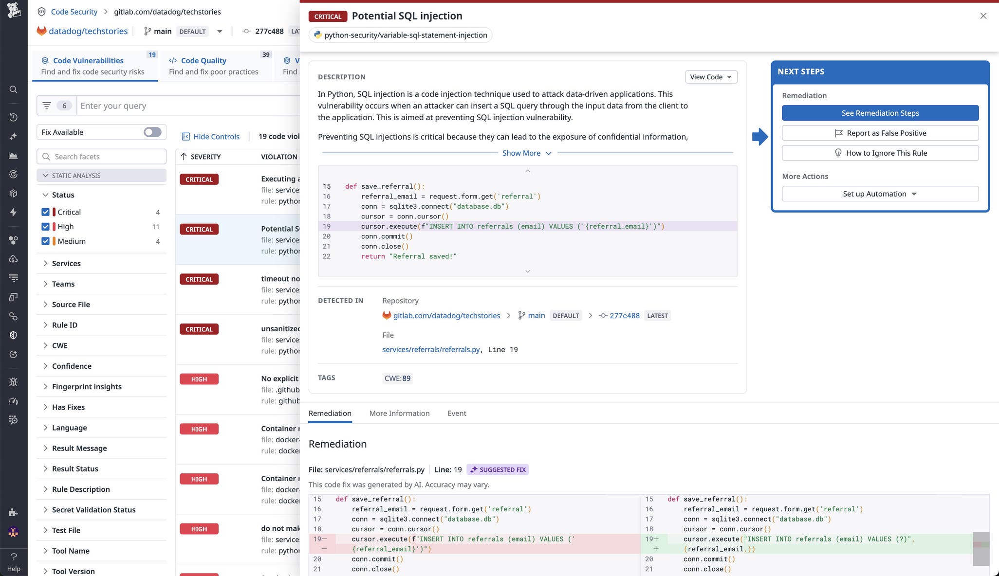 Code Rum Troubleshoot faster with the GitLab Source Code integration in Datadog ...