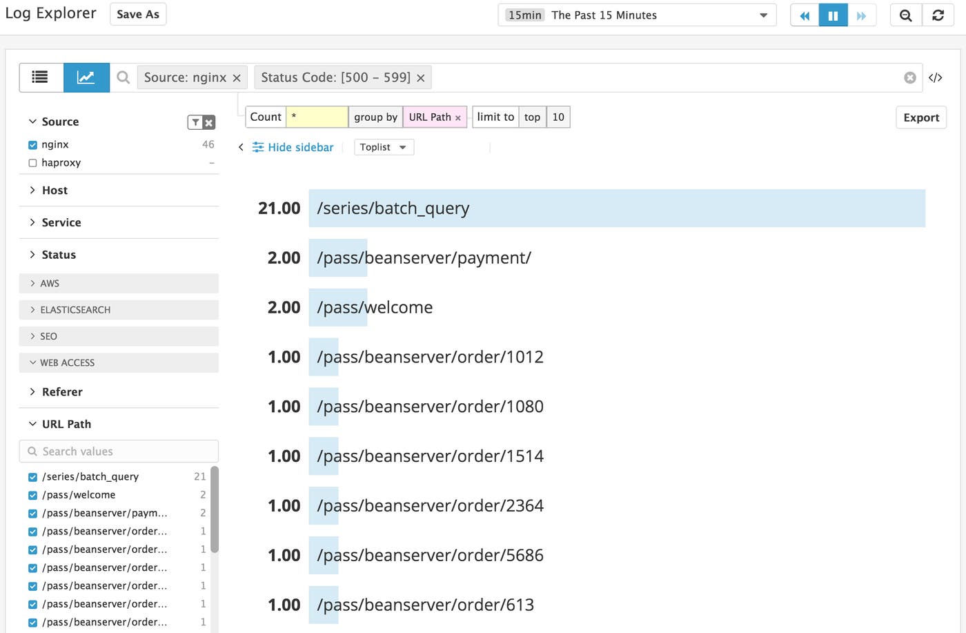 Using facets to filter logs Using facets to filter logs