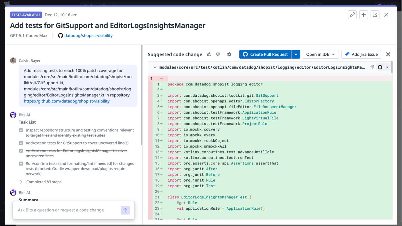 A list of suggested code changes with rationale and recommended next steps. A list of suggested code changes with rationale and recommended next steps.