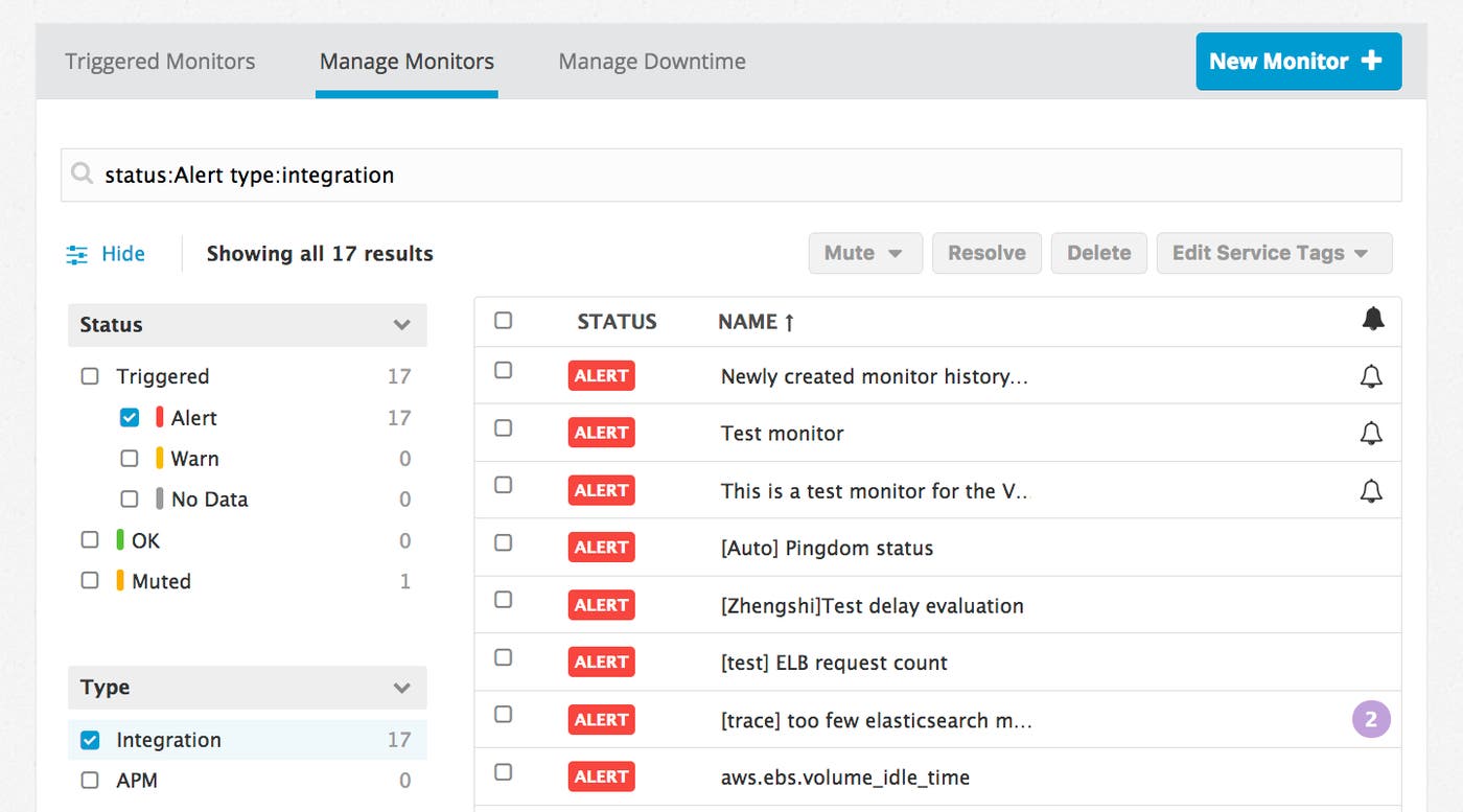 Manage monitors search functionality Manage monitors search functionality