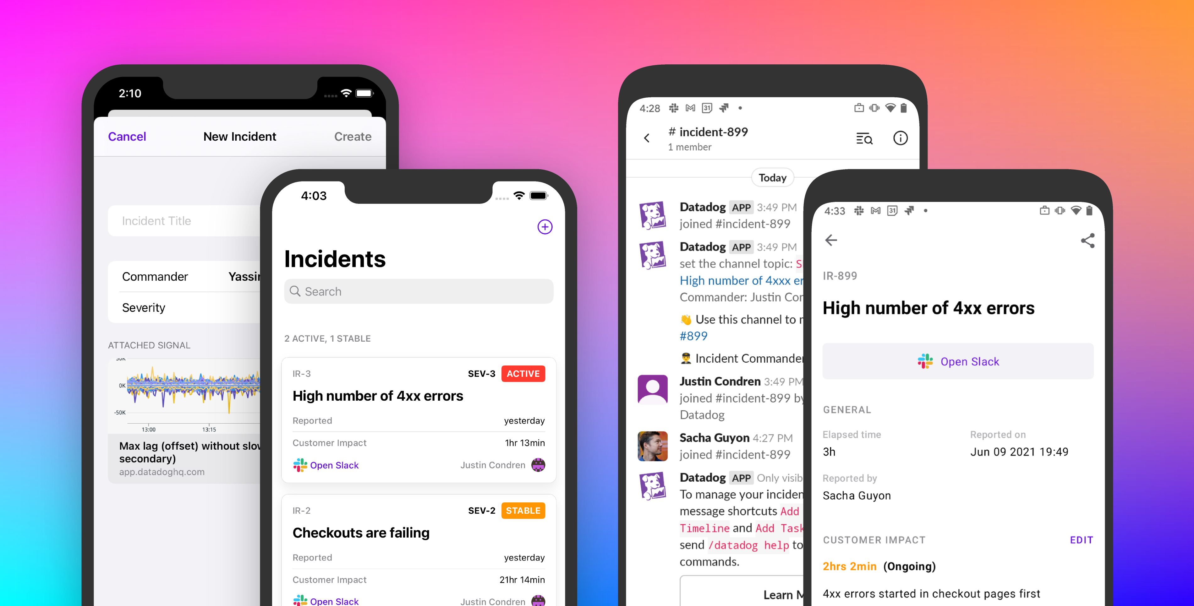 Manage incidents on the go with the Datadog mobile app