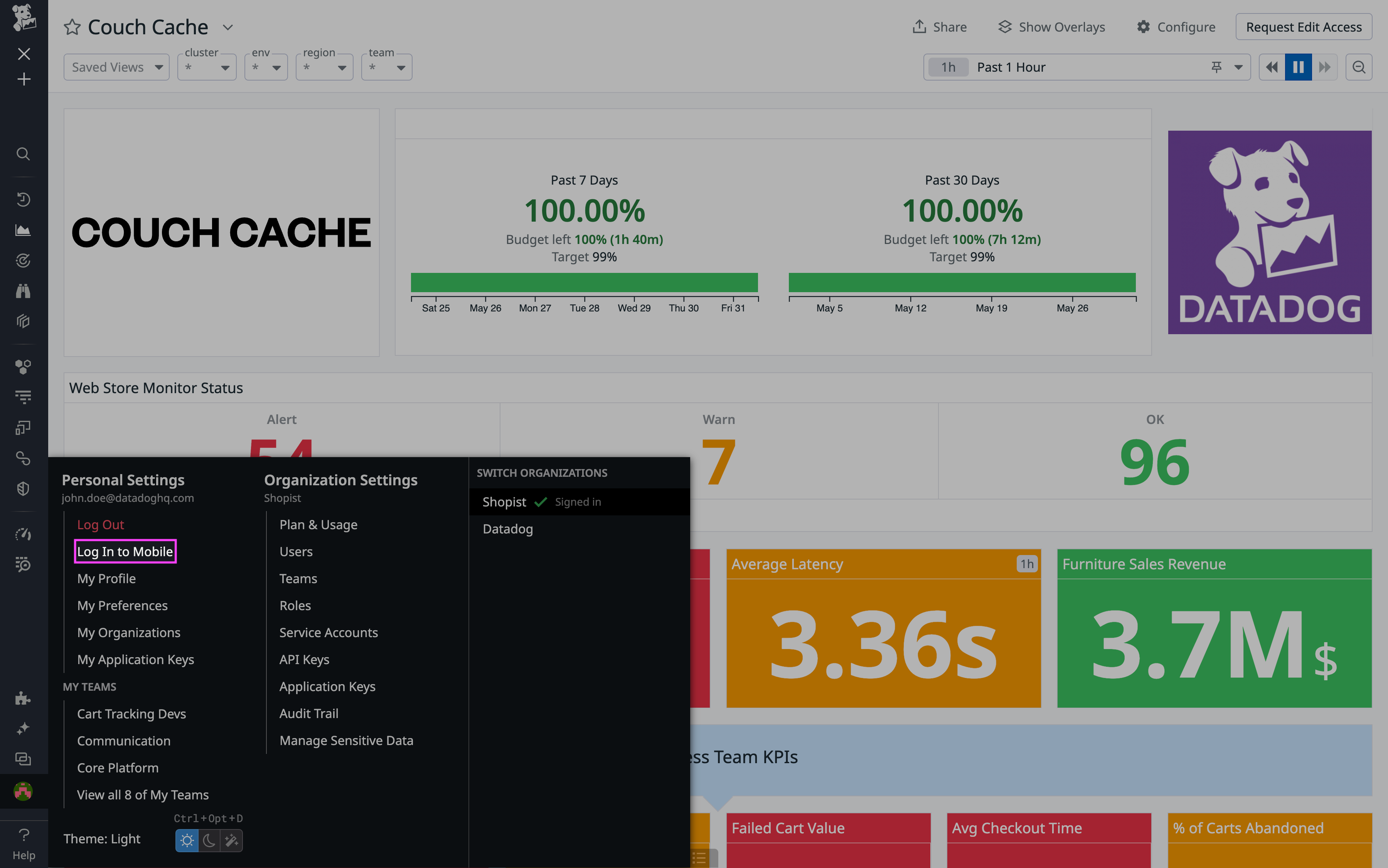 Log in in quickly via the desktop app