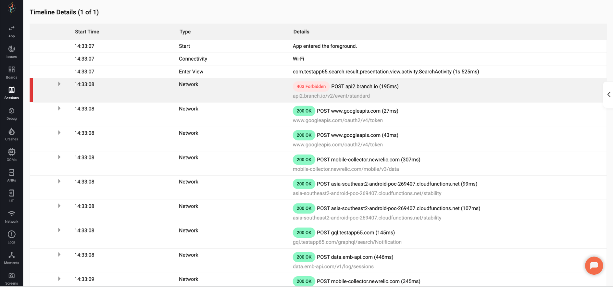 crash-user-timeline