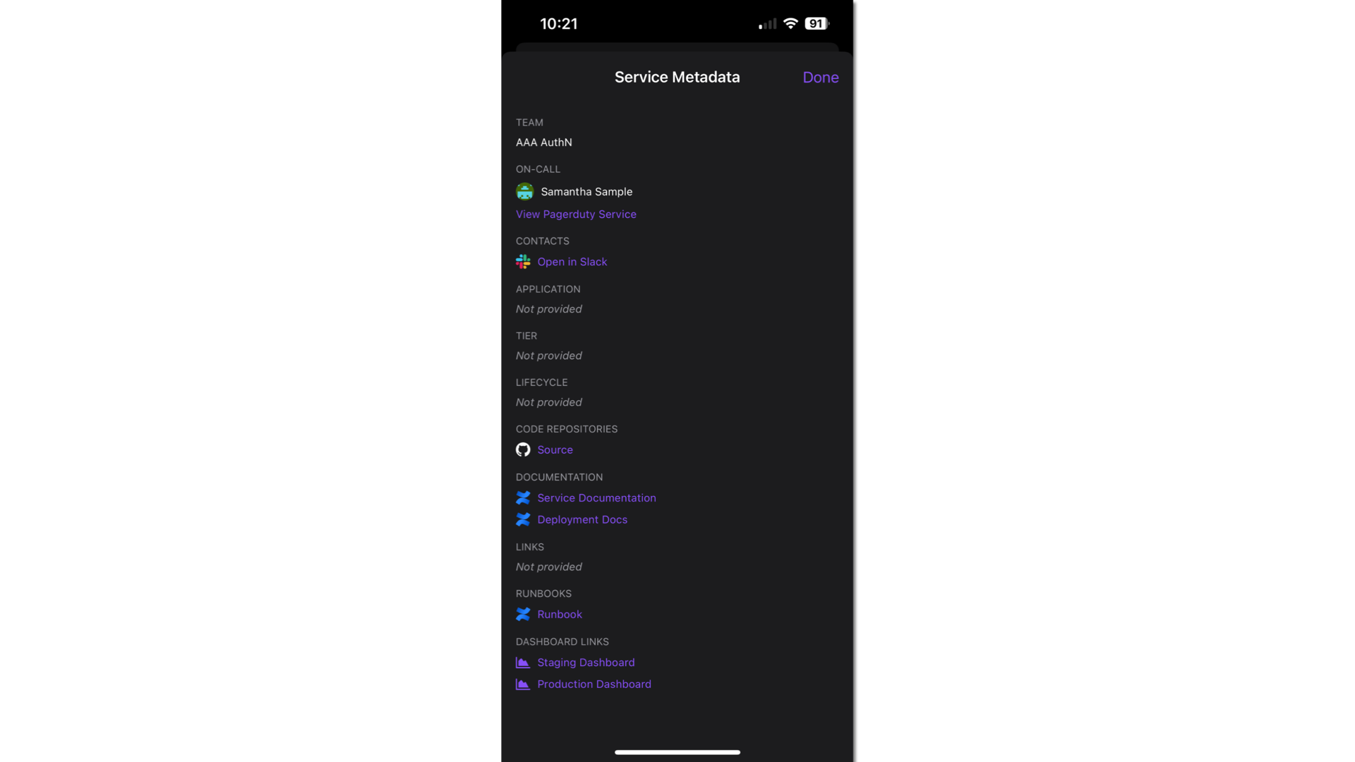 Quickly access important information on your services