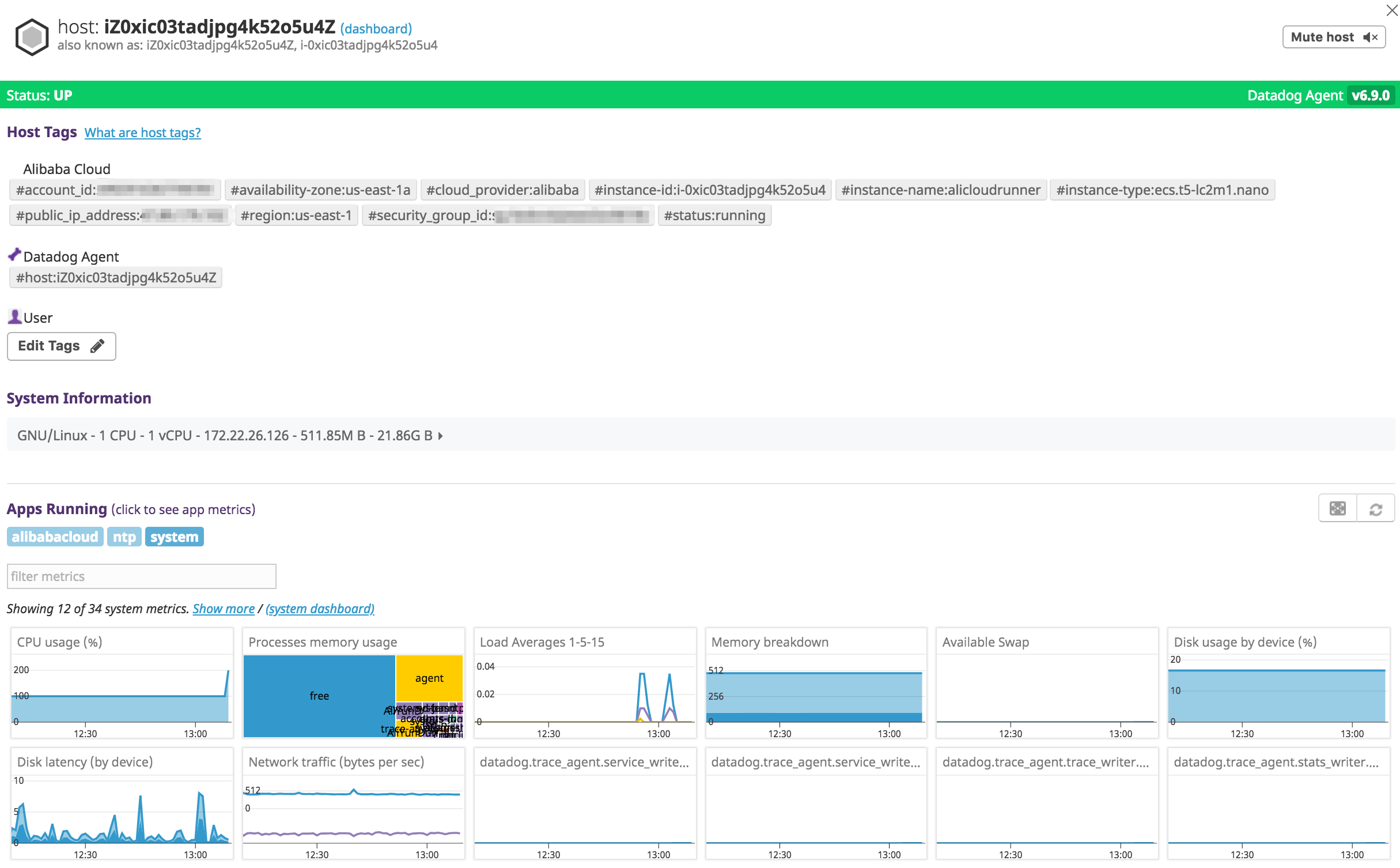 Monitor Alibaba Cloud by combining data from our agentless integration with metrics and metadata from the Datadog Agent
