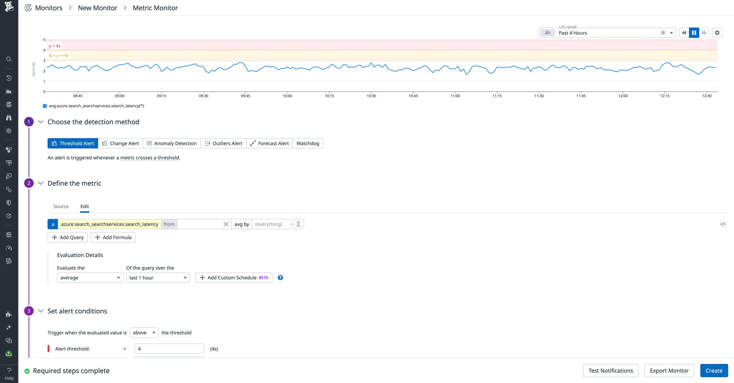 Datadog Search Monitor Azure AI Search with Datadog | Datadog
