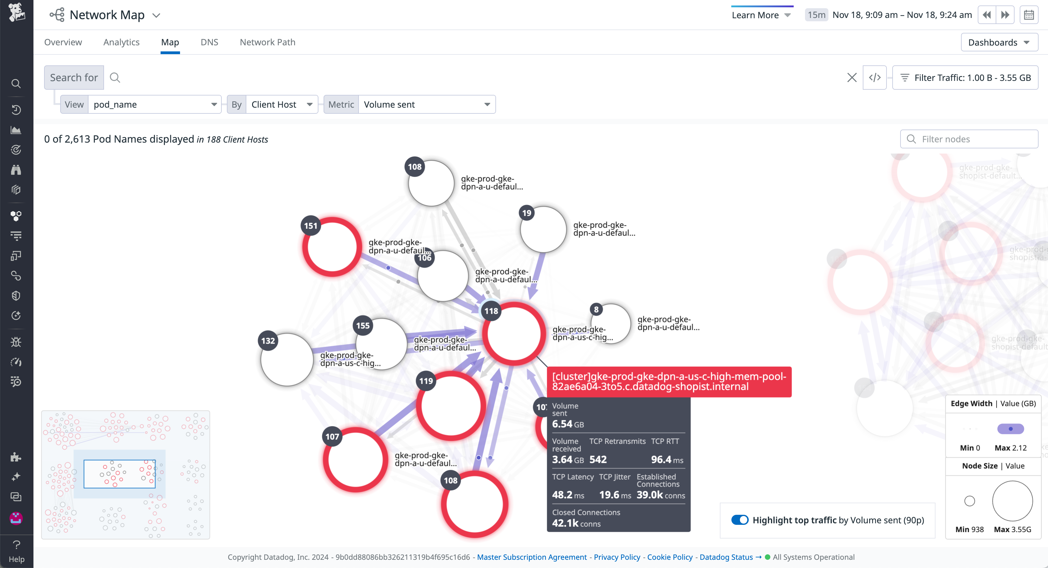 Use the Network Map to ensure there's expected traffic between pods. If there are no edges between pods, it could indicate a misconfiguration.