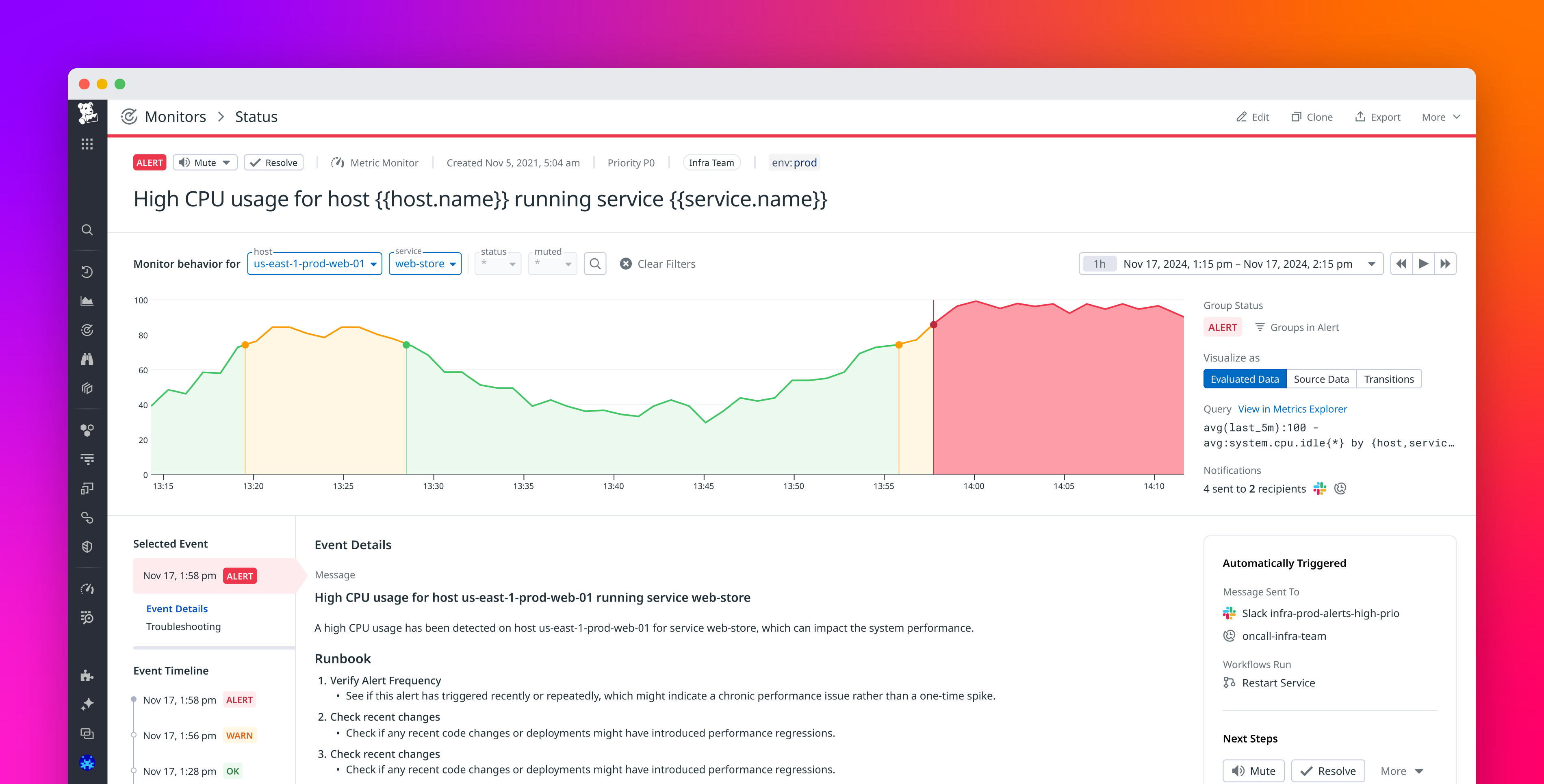 Quickly get detailed, actionable context for alerts with Datadog’s new Monitor Status page
