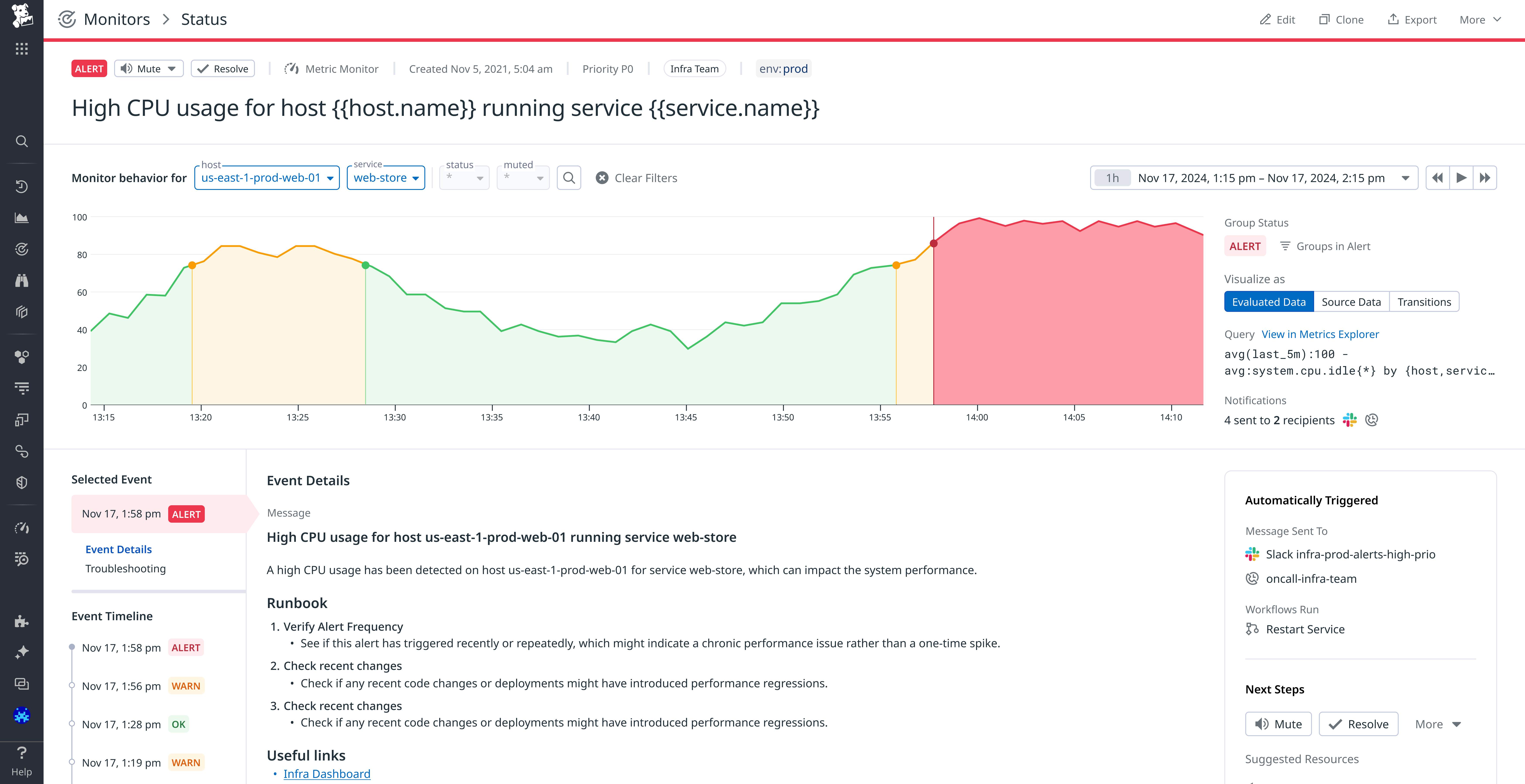 Investigate alerts in depth from a consistent, comprehensive starting point.
