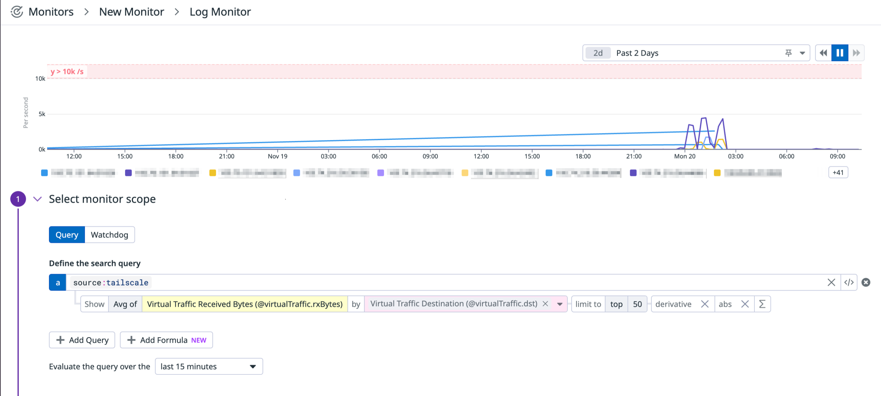 Tailscale monitor in Datadog